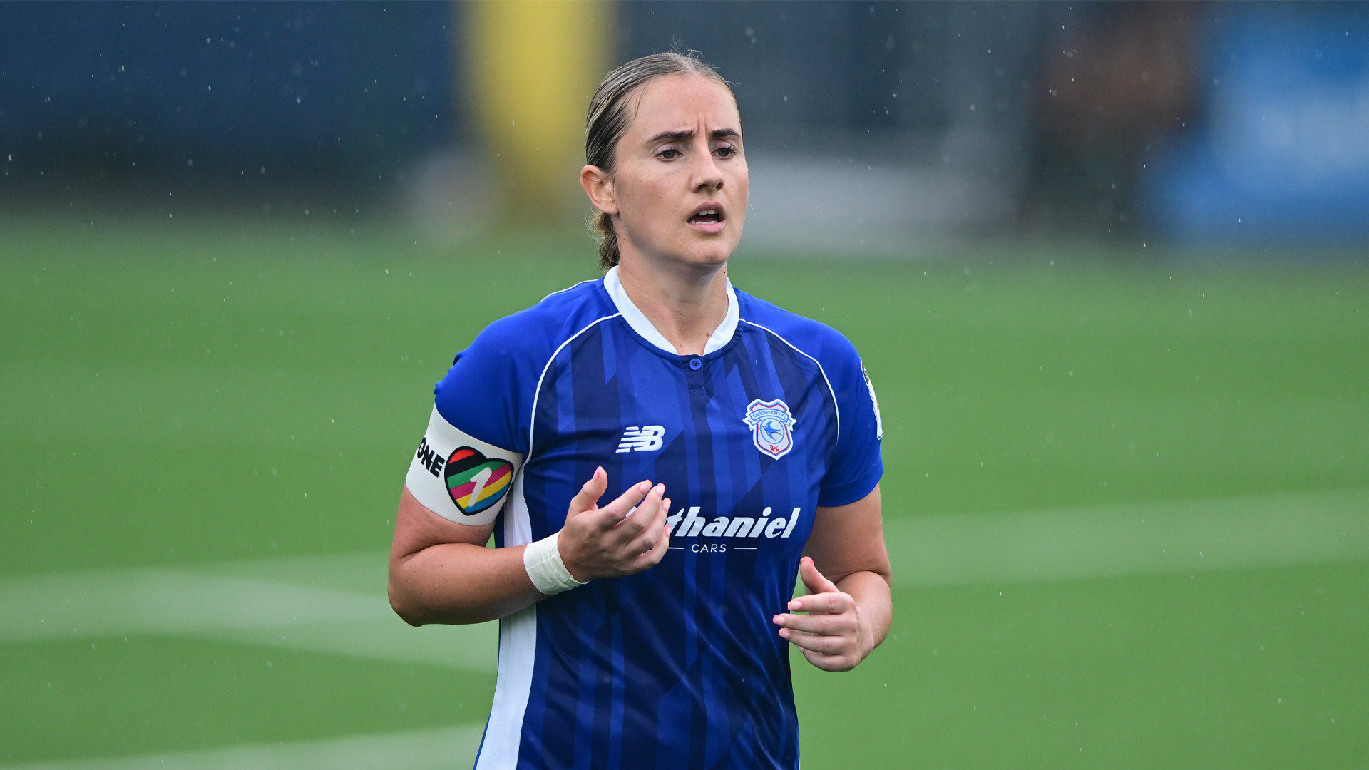 Hannah Power in action for Cardiff City Women