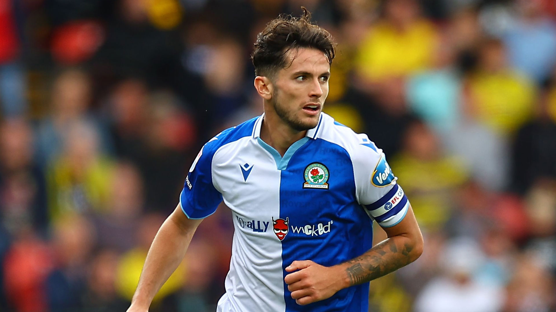 Lewis Travis in action for Blackburn Rovers