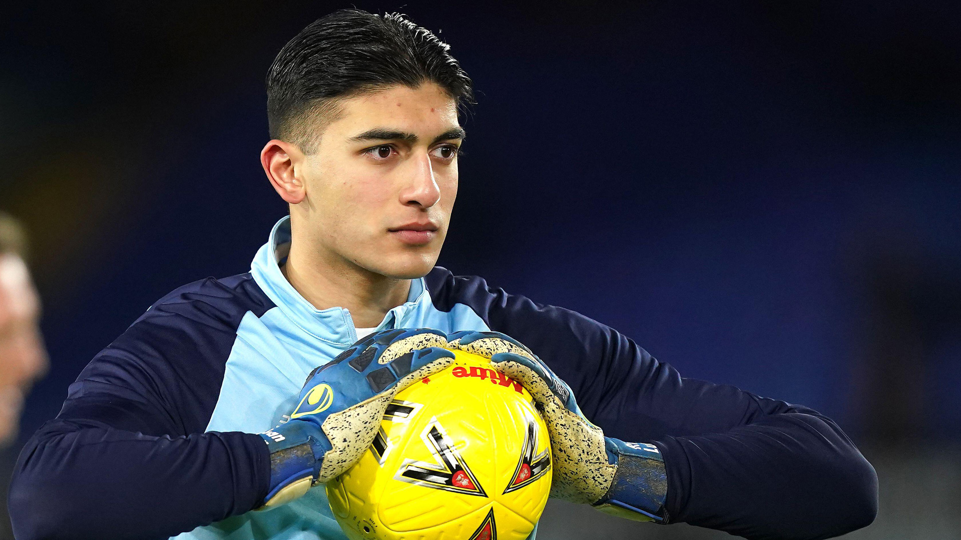City's young goalkeeper Rohan Luthra...