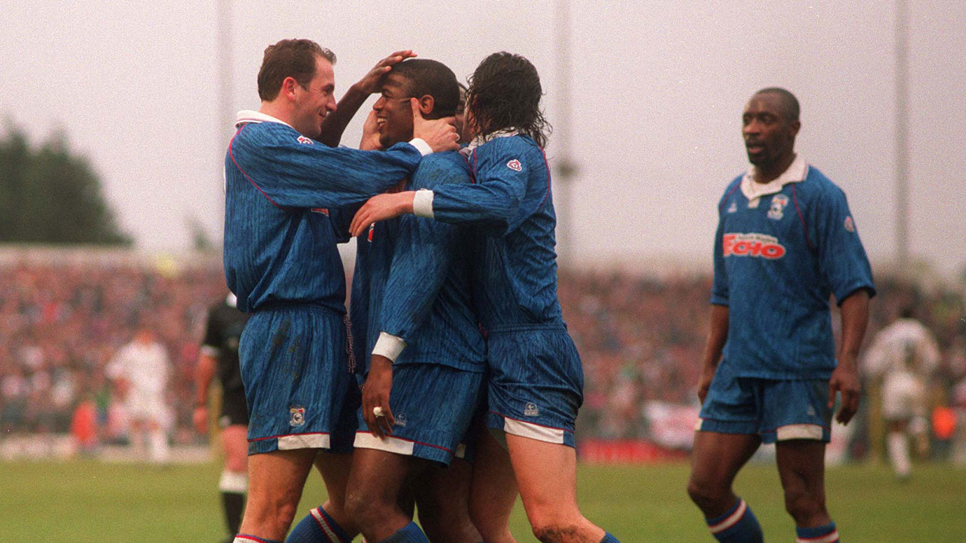 Nathan Blake celebrates scoring for Cardiff City