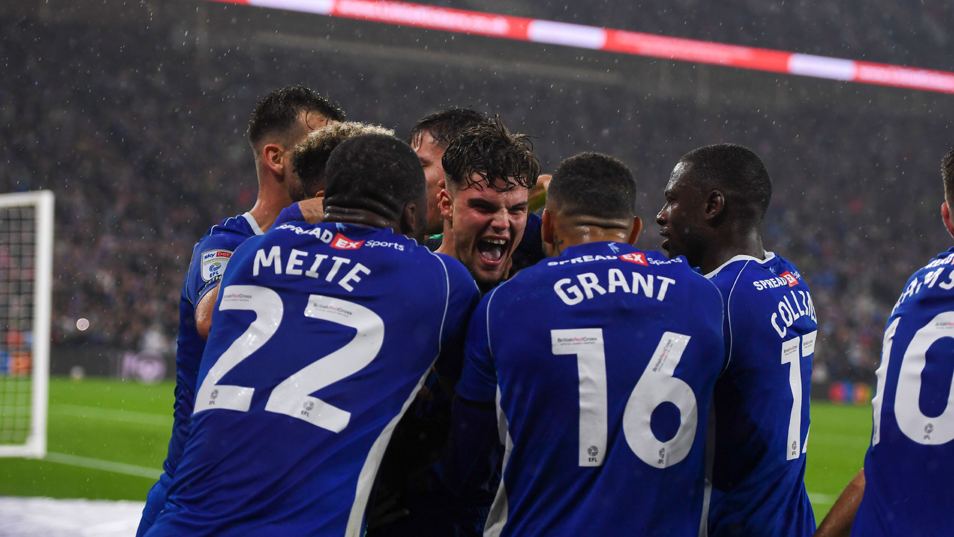 Ollie Tanner celebrates giving Cardiff City the lead