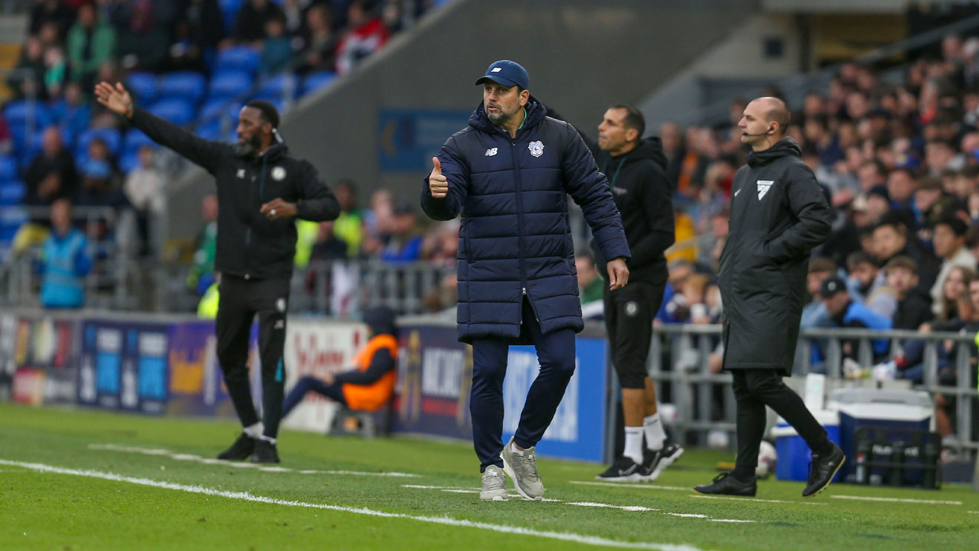 Erol Bulut on the touchline for Cardiff City