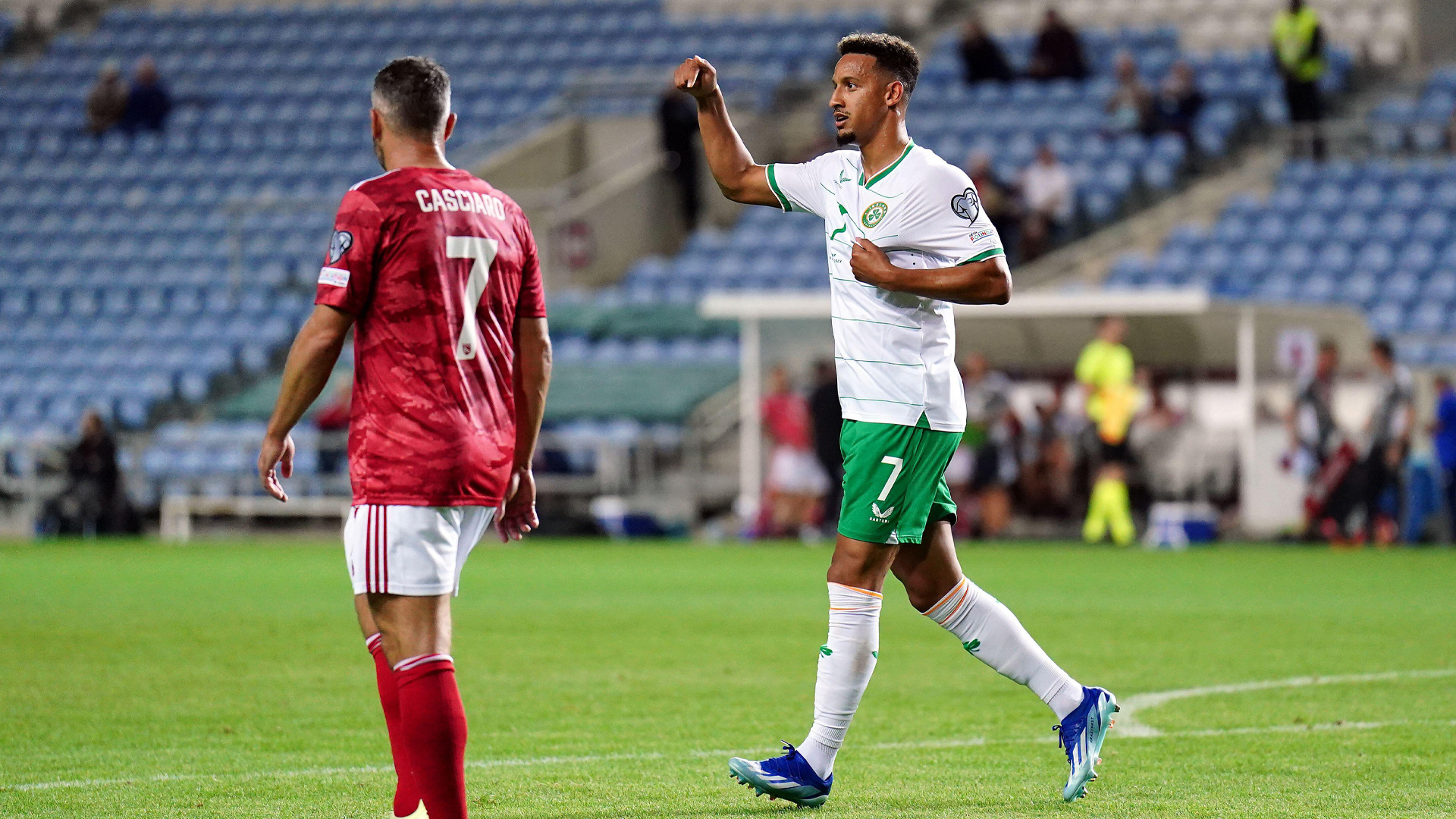 Callum Robinson in action for the Republic of Ireland