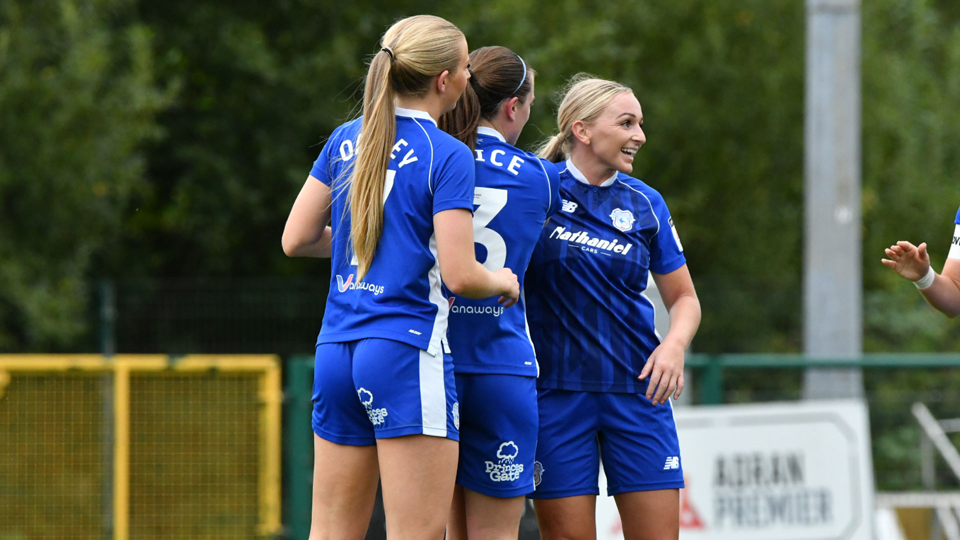 Molly Kehoe celebrates scoring for Cardiff City Women
