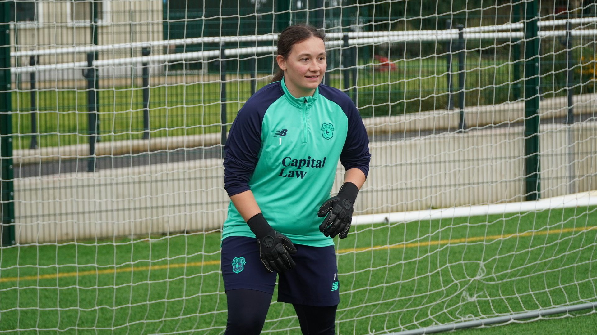 Ceryn Chamberlain in training for Cardiff City Women