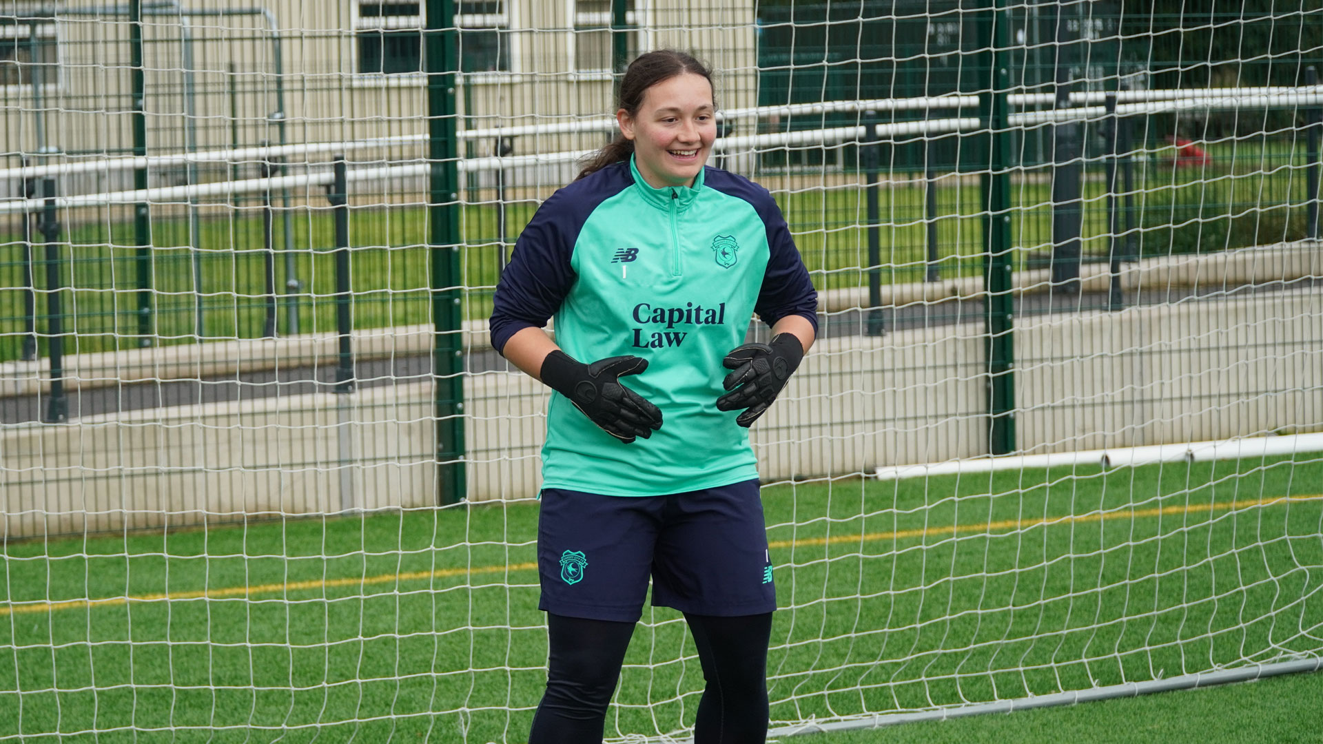 Ceryn Chamberlain in training for Cardiff City Women