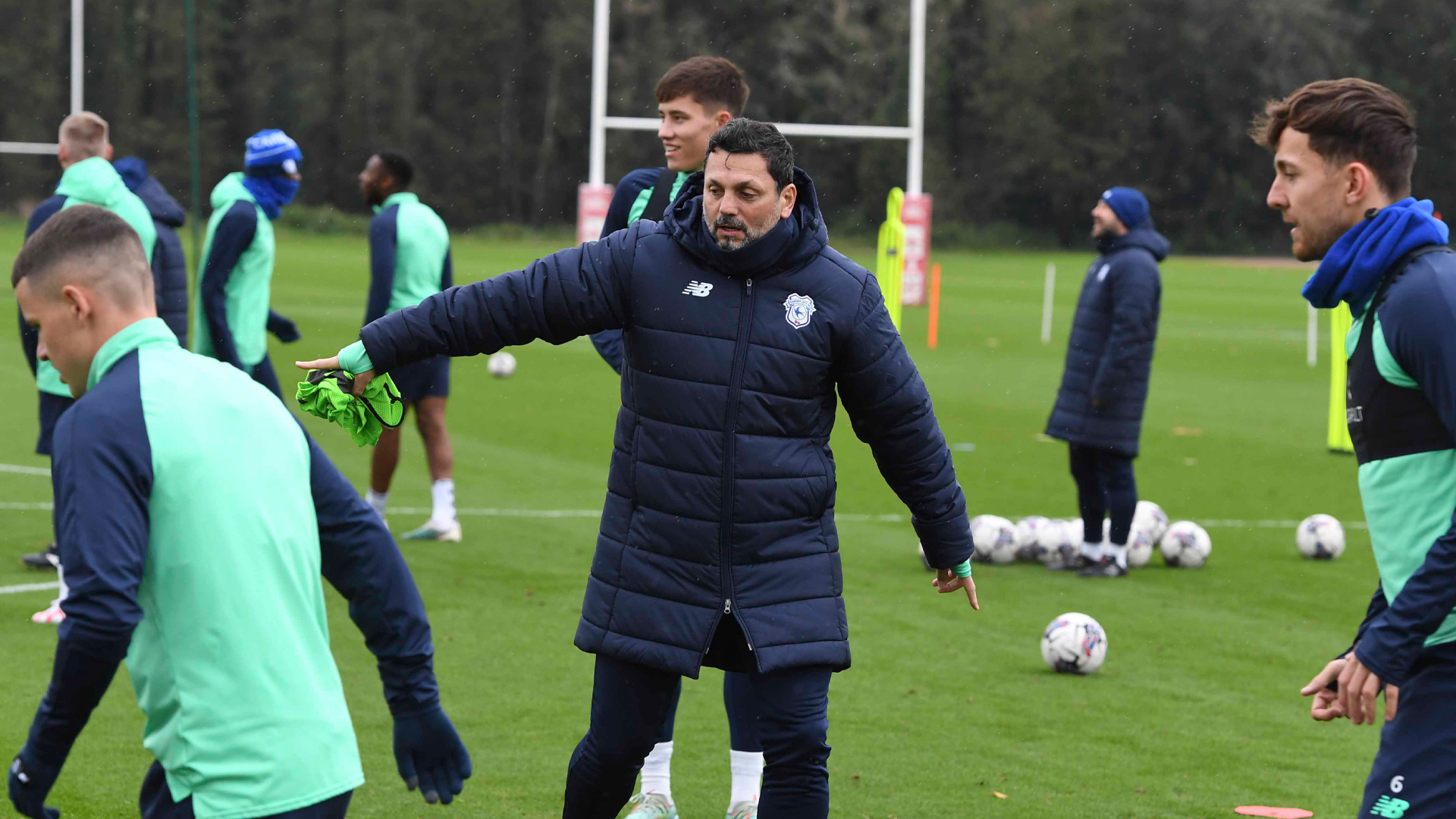 Erol Bulut in Cardiff City training