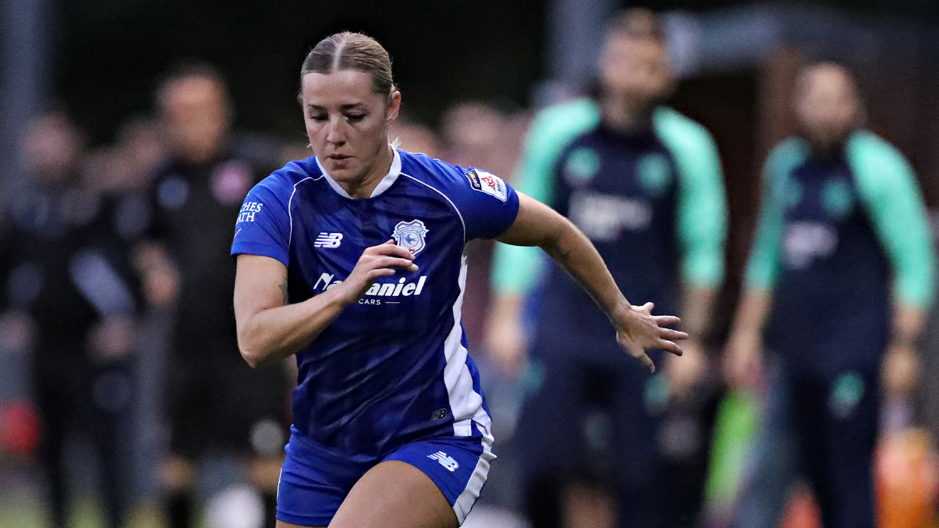 Danielle Green in action for Cardiff City Women