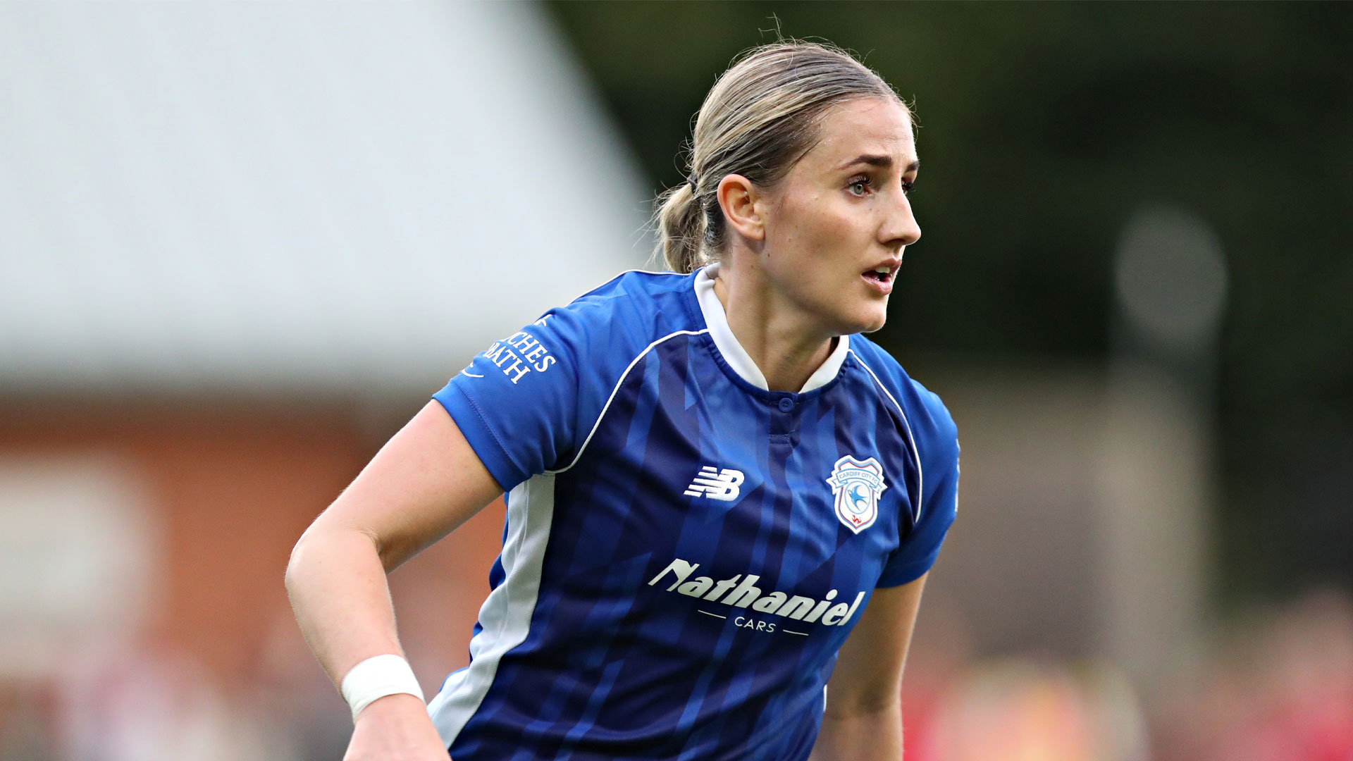 Hannah Power in action for Cardiff City Women