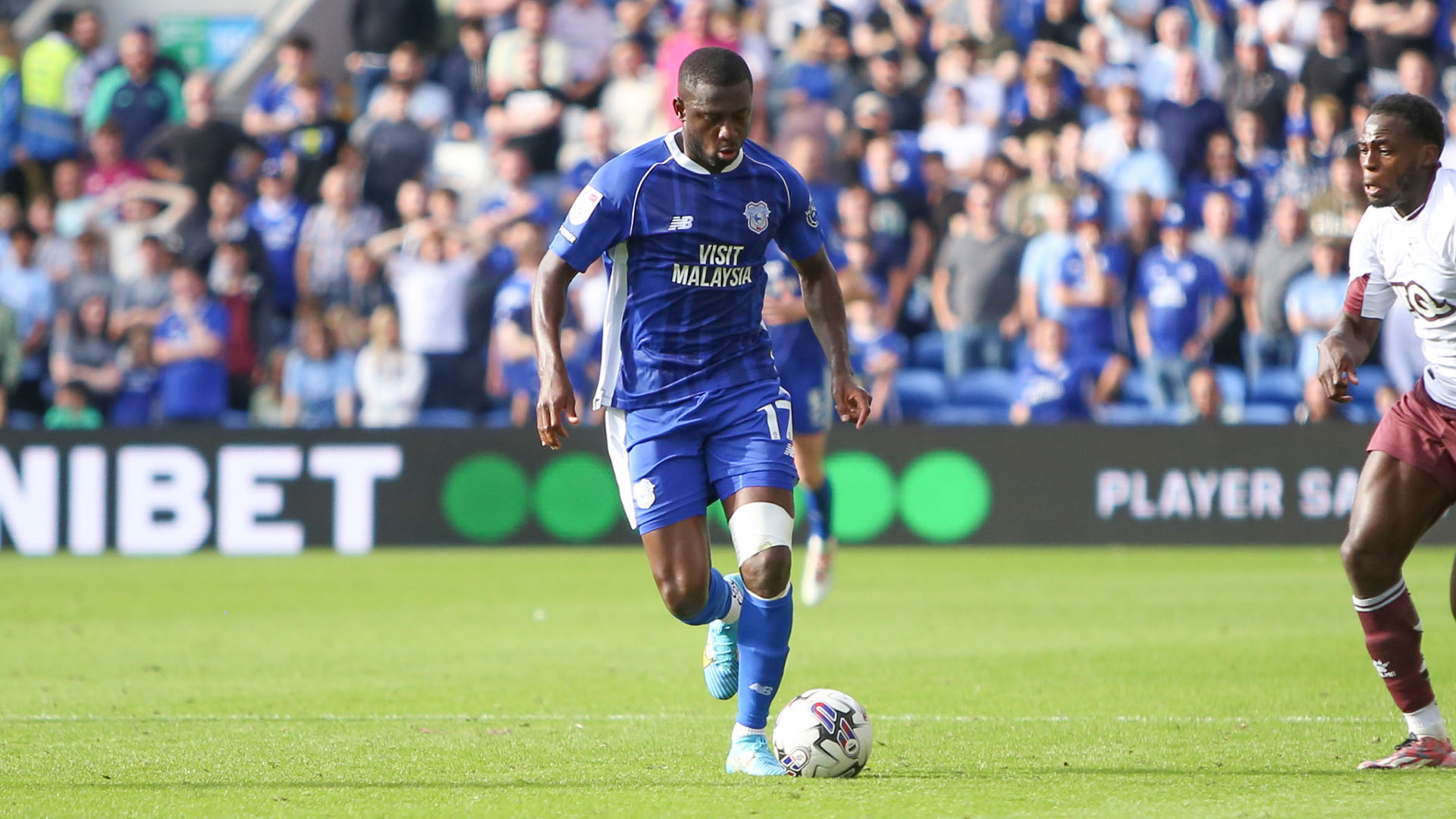 Jamilu Collins in action for Cardiff City