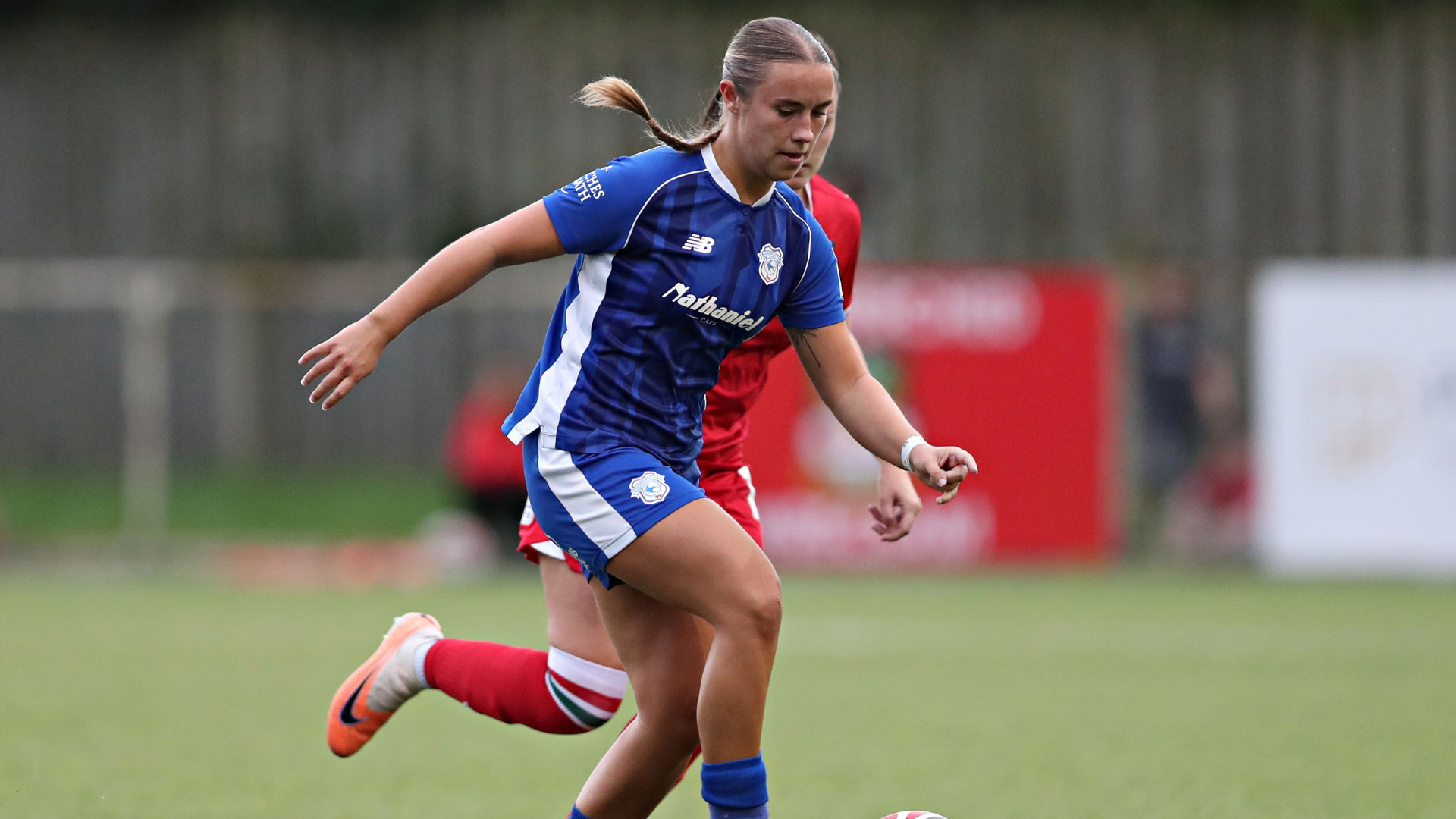 Seren Watkins in action for Cardiff City Women