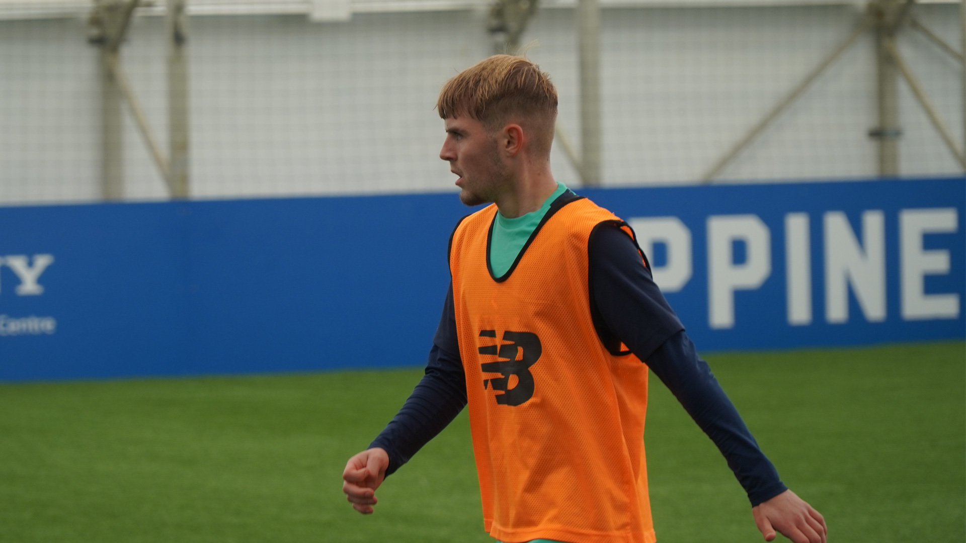 Dan Barton in training for Cardiff City U18