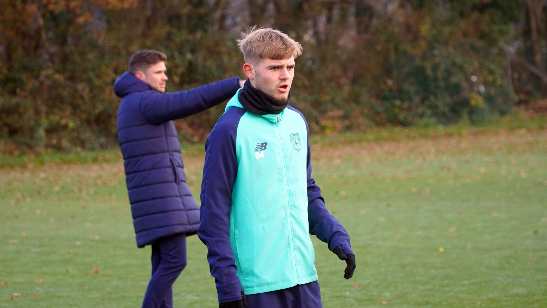 Dan Barton in training for Cardiff City U18