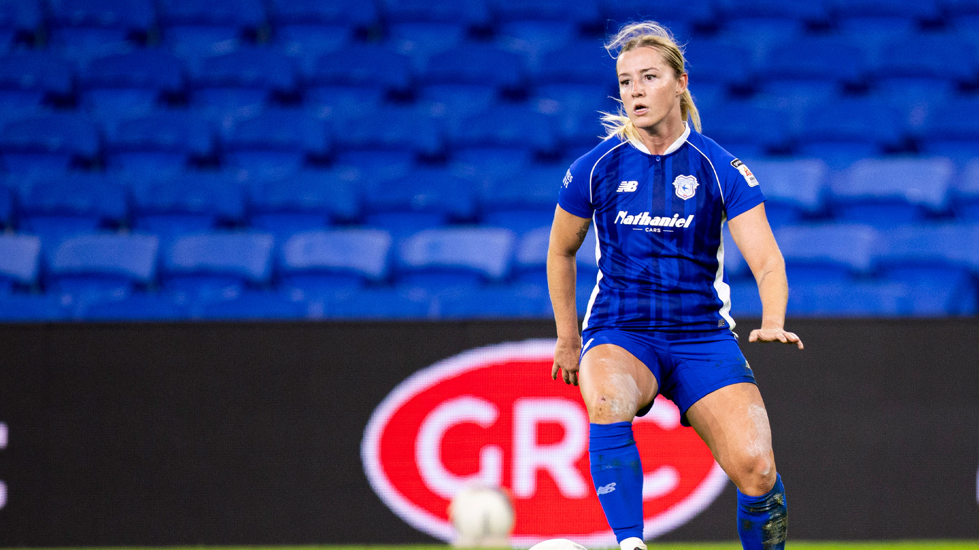 Danielle Green in action for Cardiff City Women