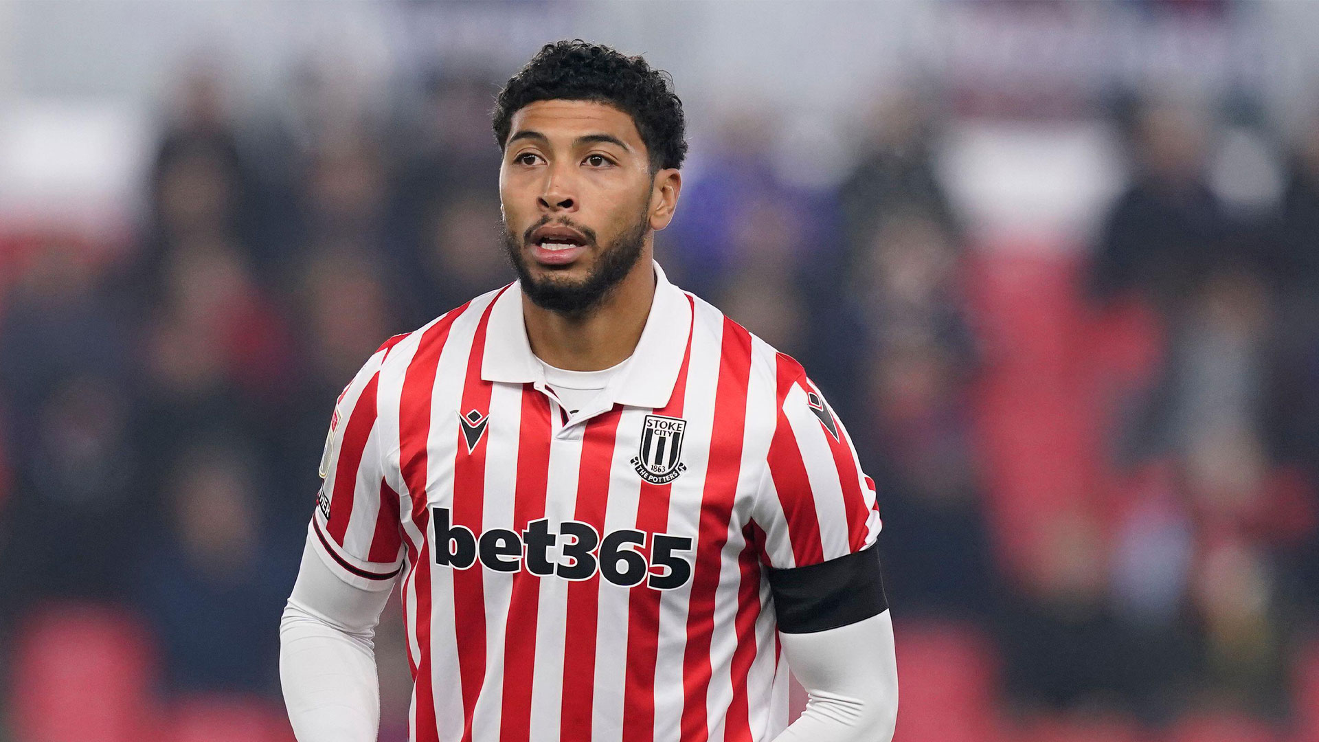 Josh Laurent in action for Stoke City