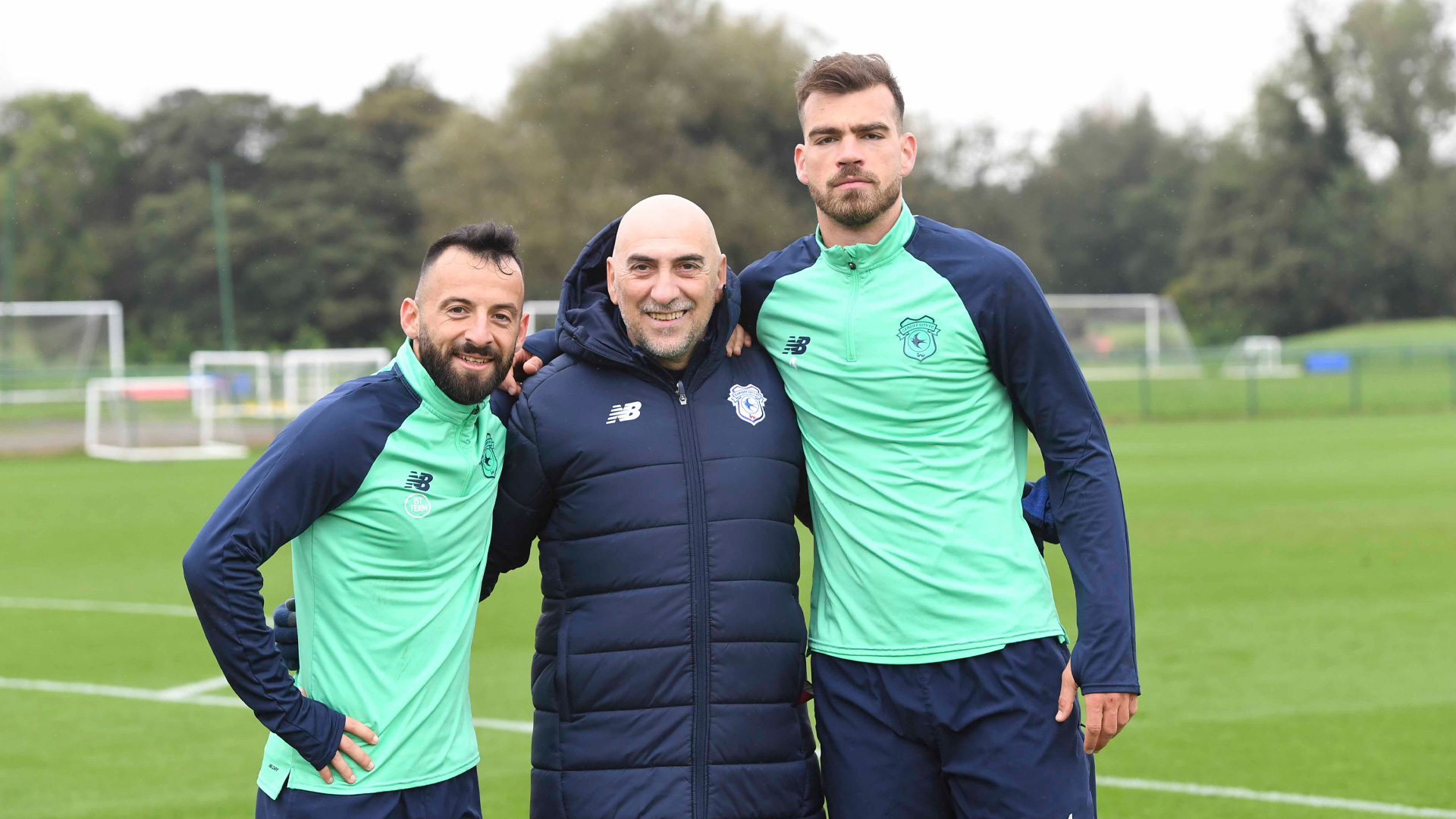 Manolis Siopis, Niko Karydas and Dimitrios Goutas in training.