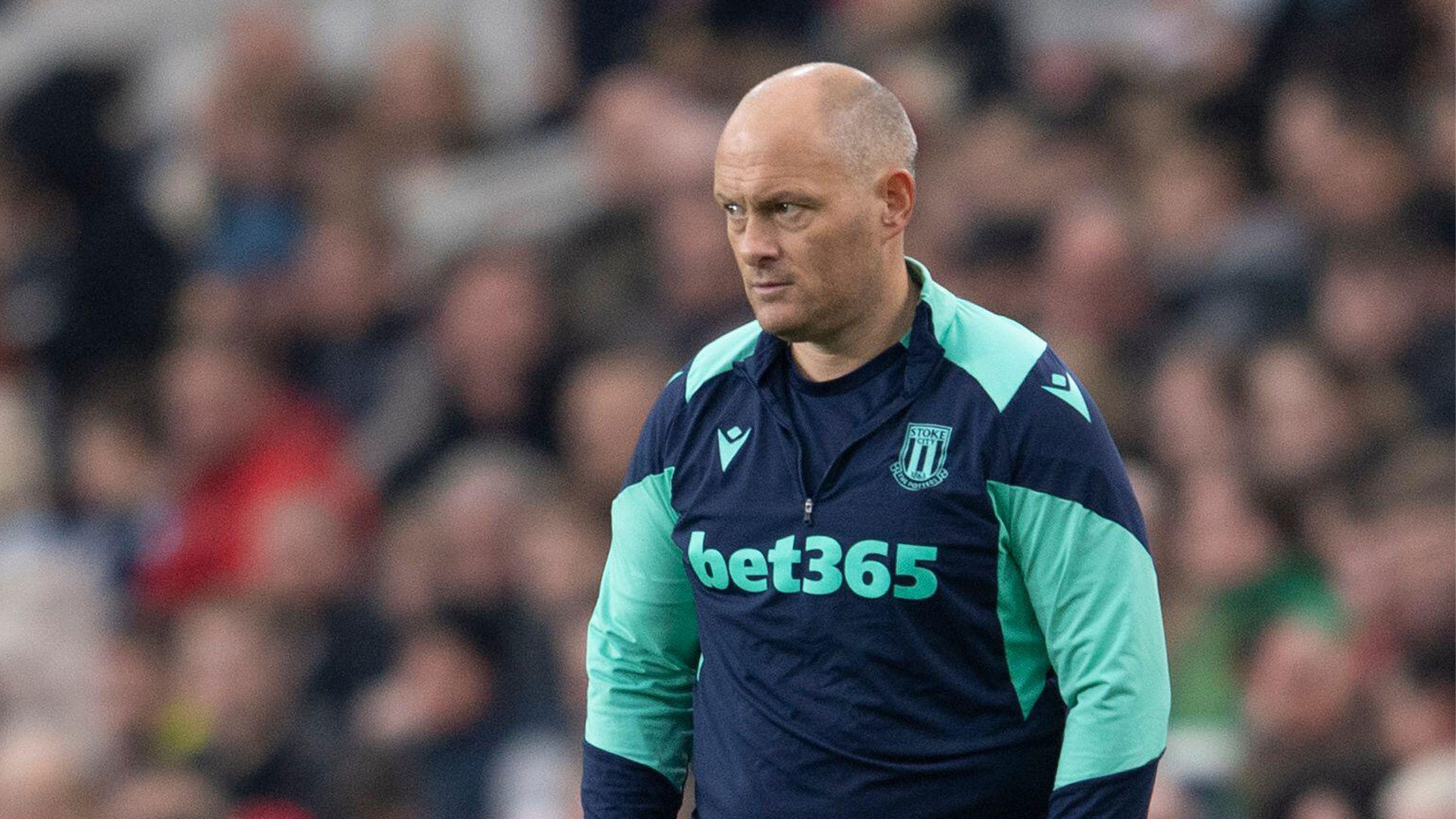 Alex Neil on the touchline for Stoke City