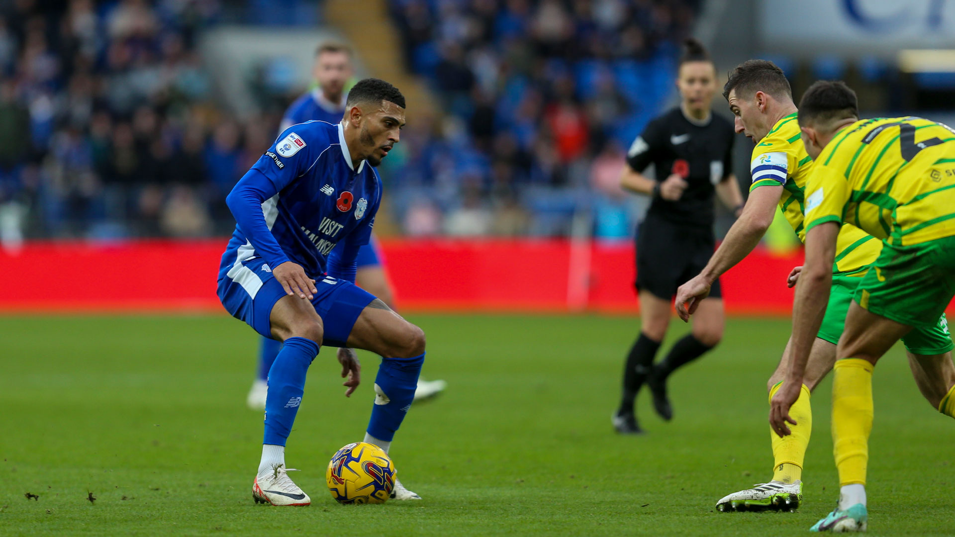 Karlan Grant in action for Cardiff City