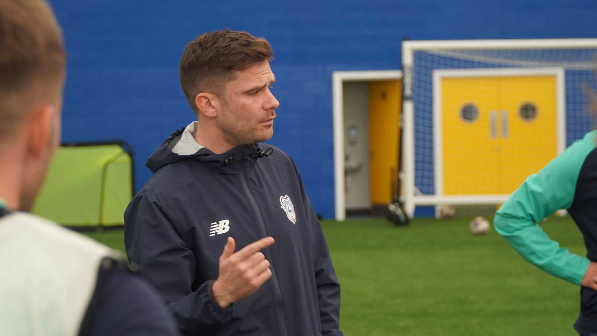 Tom Hutton in training for Cardiff City U18