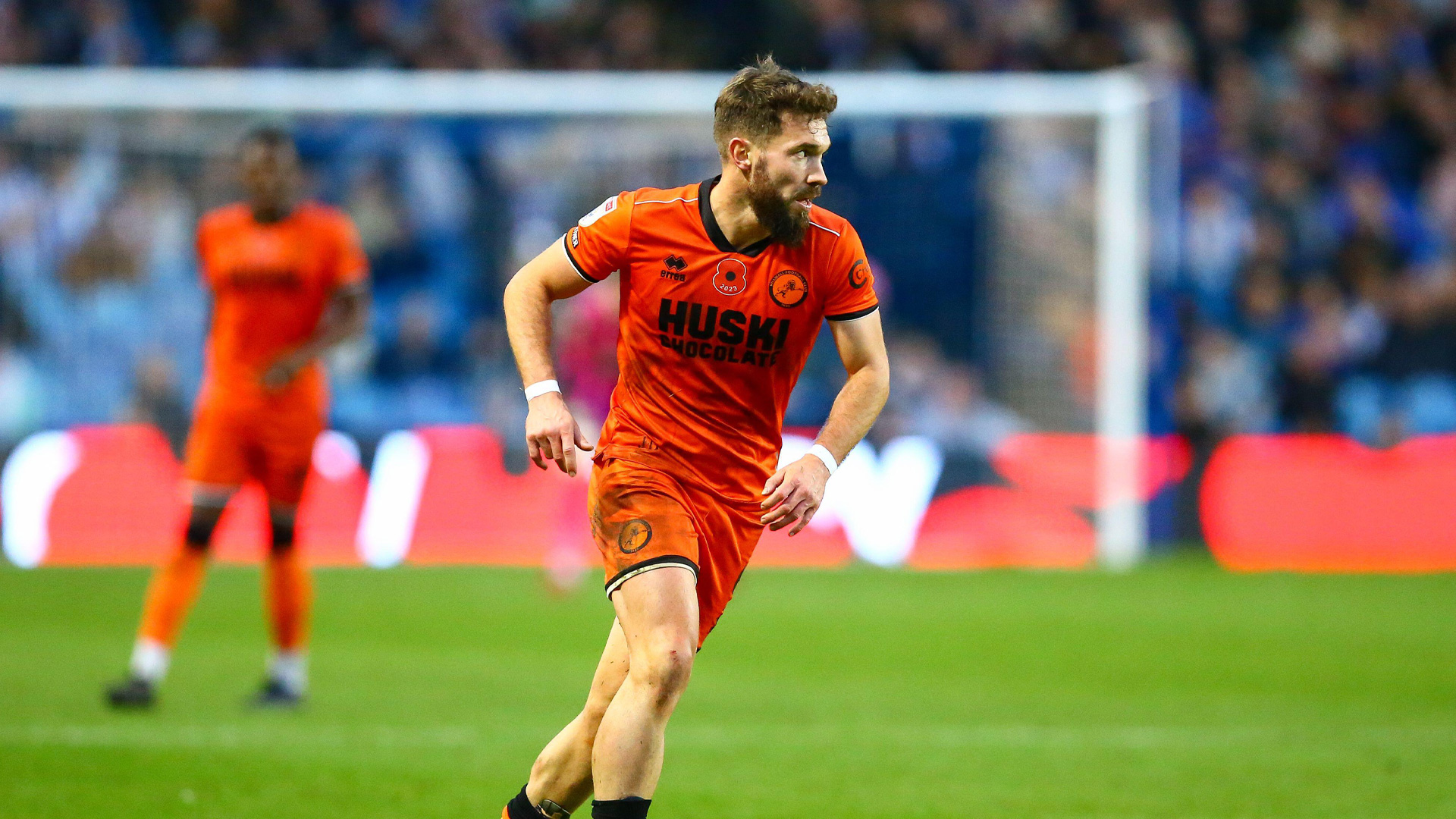 Tom Bradshaw in action for Millwall