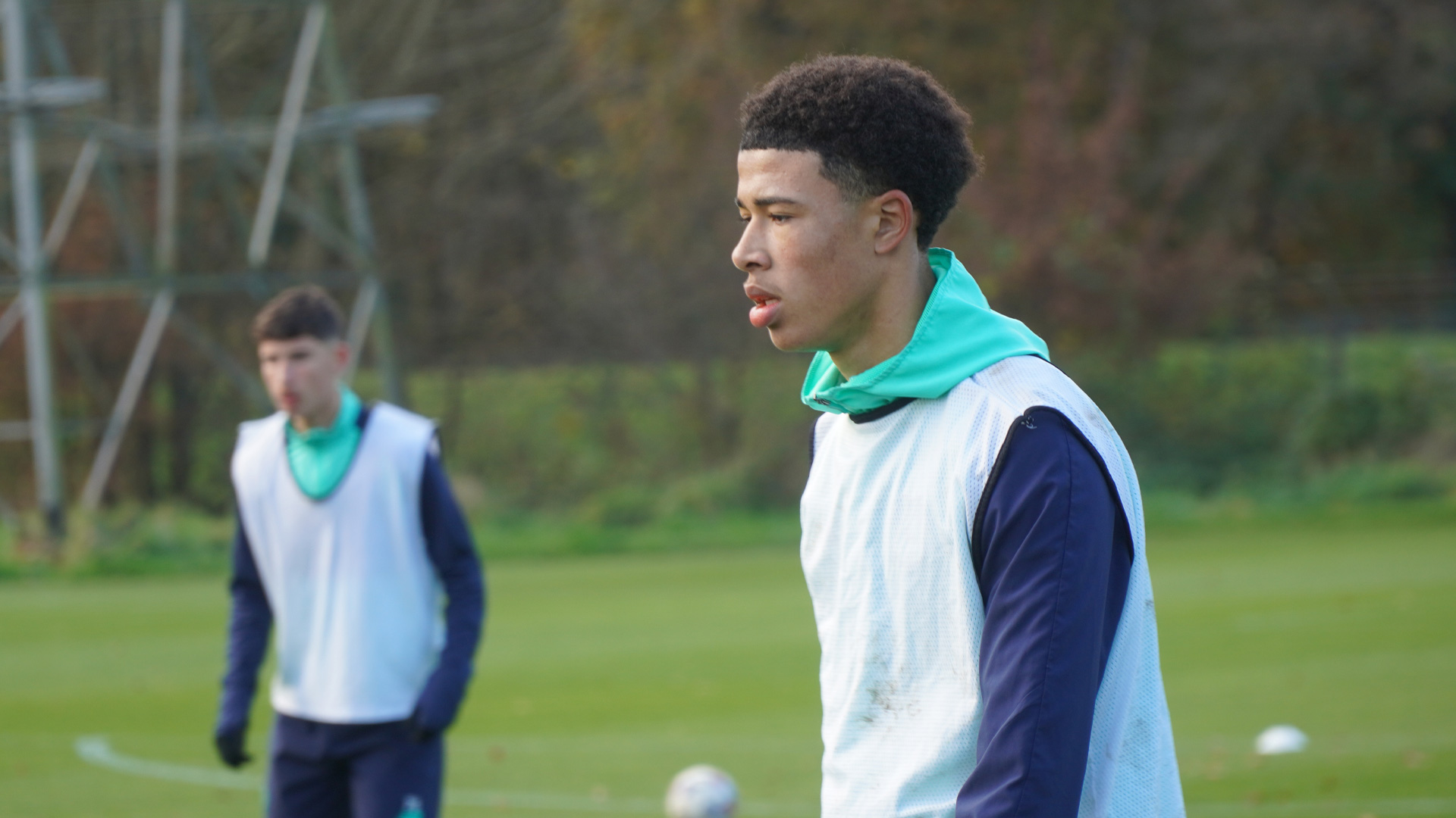 Daniel Ola in Cardiff City U18 training