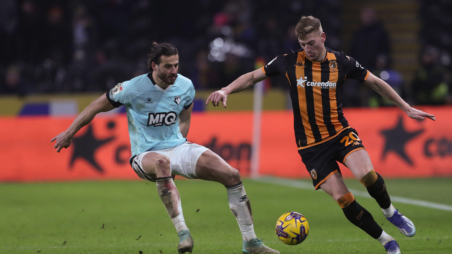 Liam Delap in action for Hull City