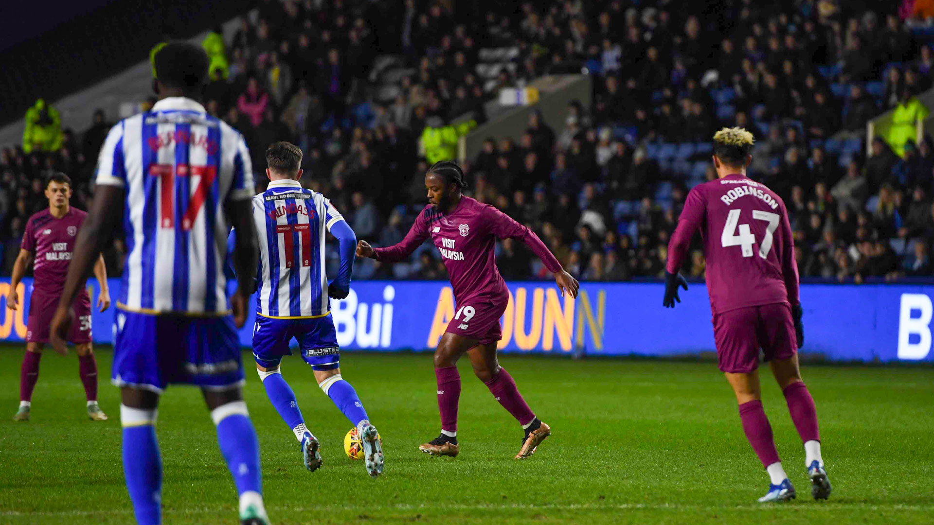 Romaine Sawyers in action for Cardiff City