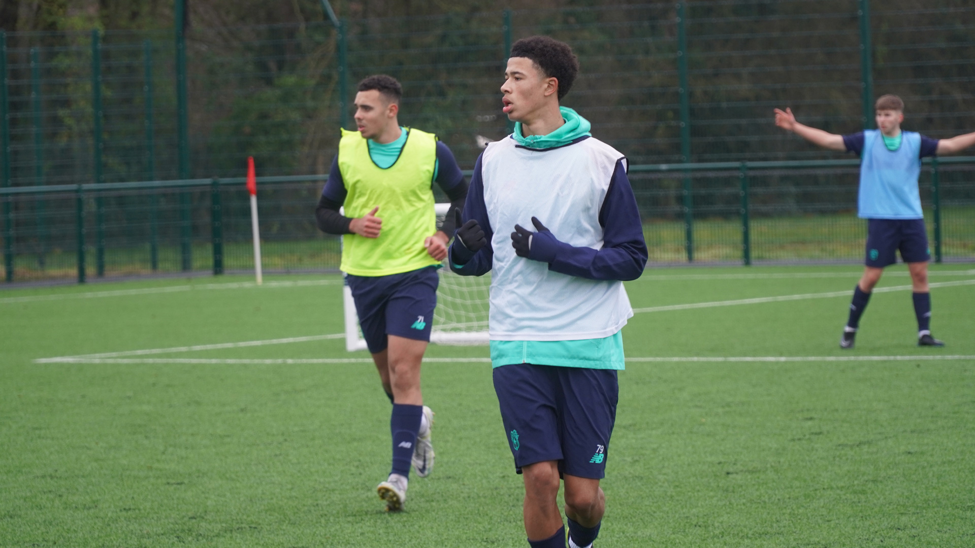 Dan Ola in Cardiff City U18 training