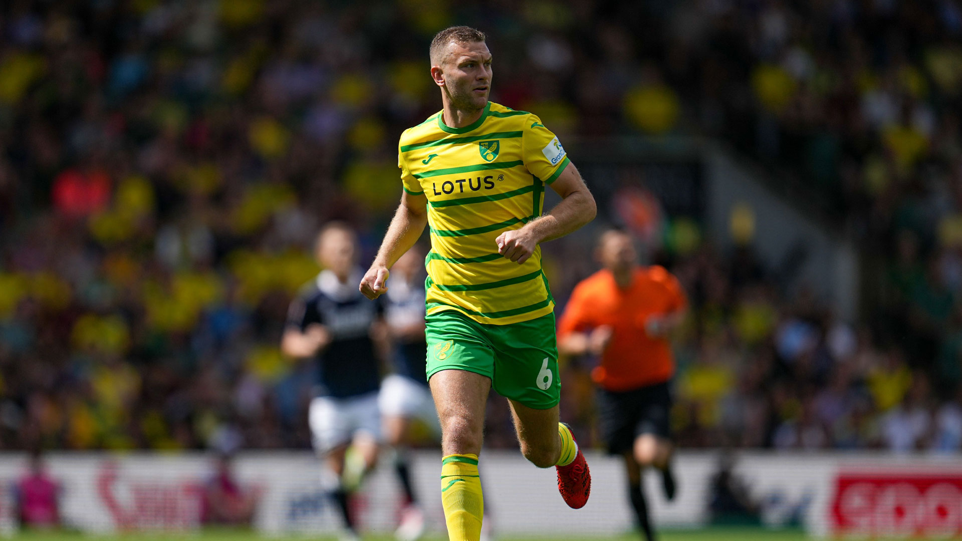 Ben Gibson in action for Norwich City