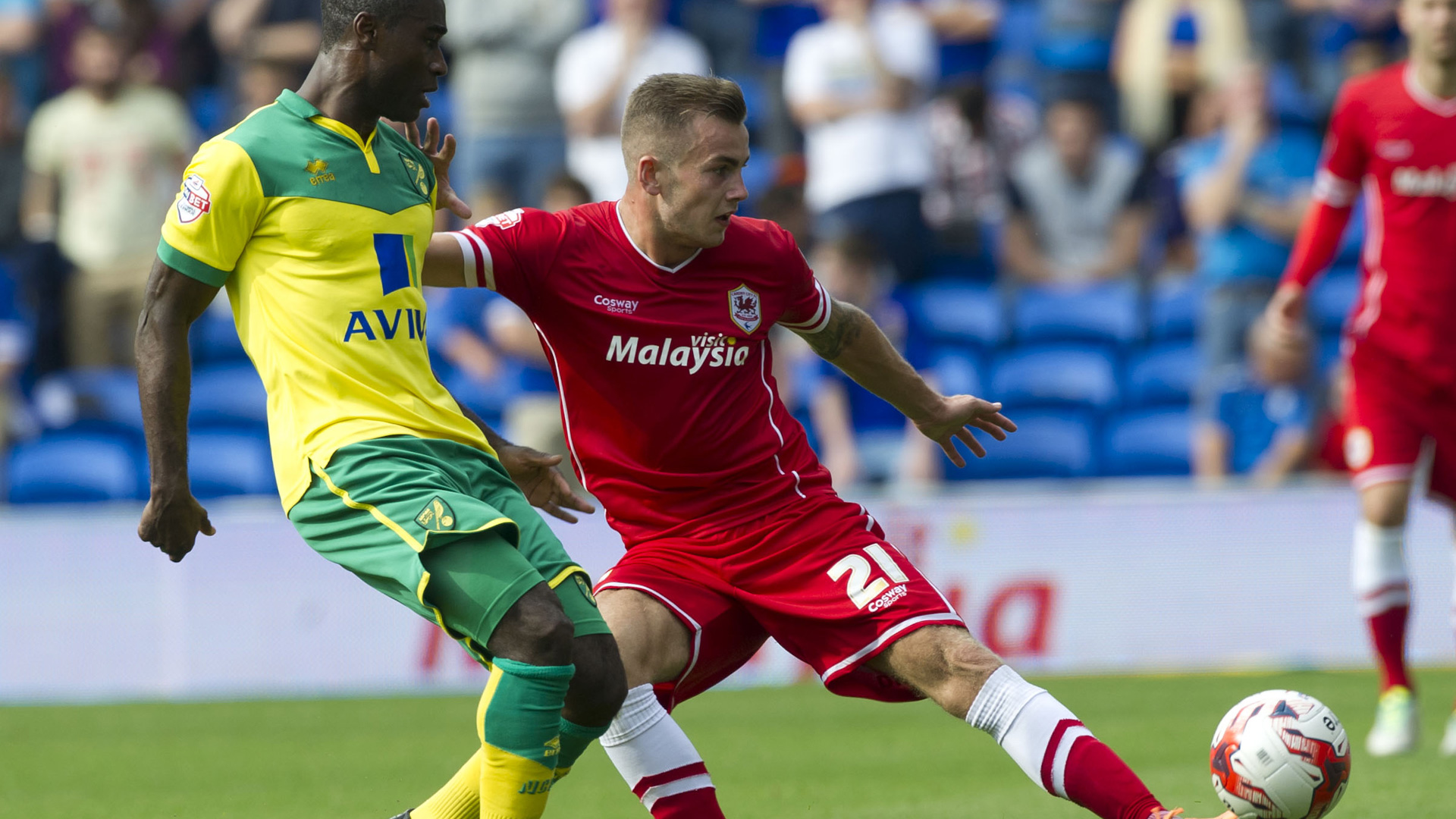 Joe Ralls in action against Norwich City...