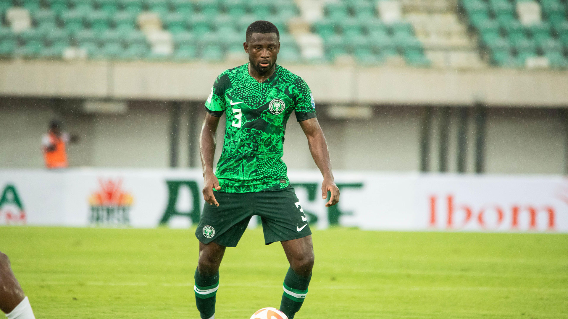 Jamilu Collins in action for Nigeria