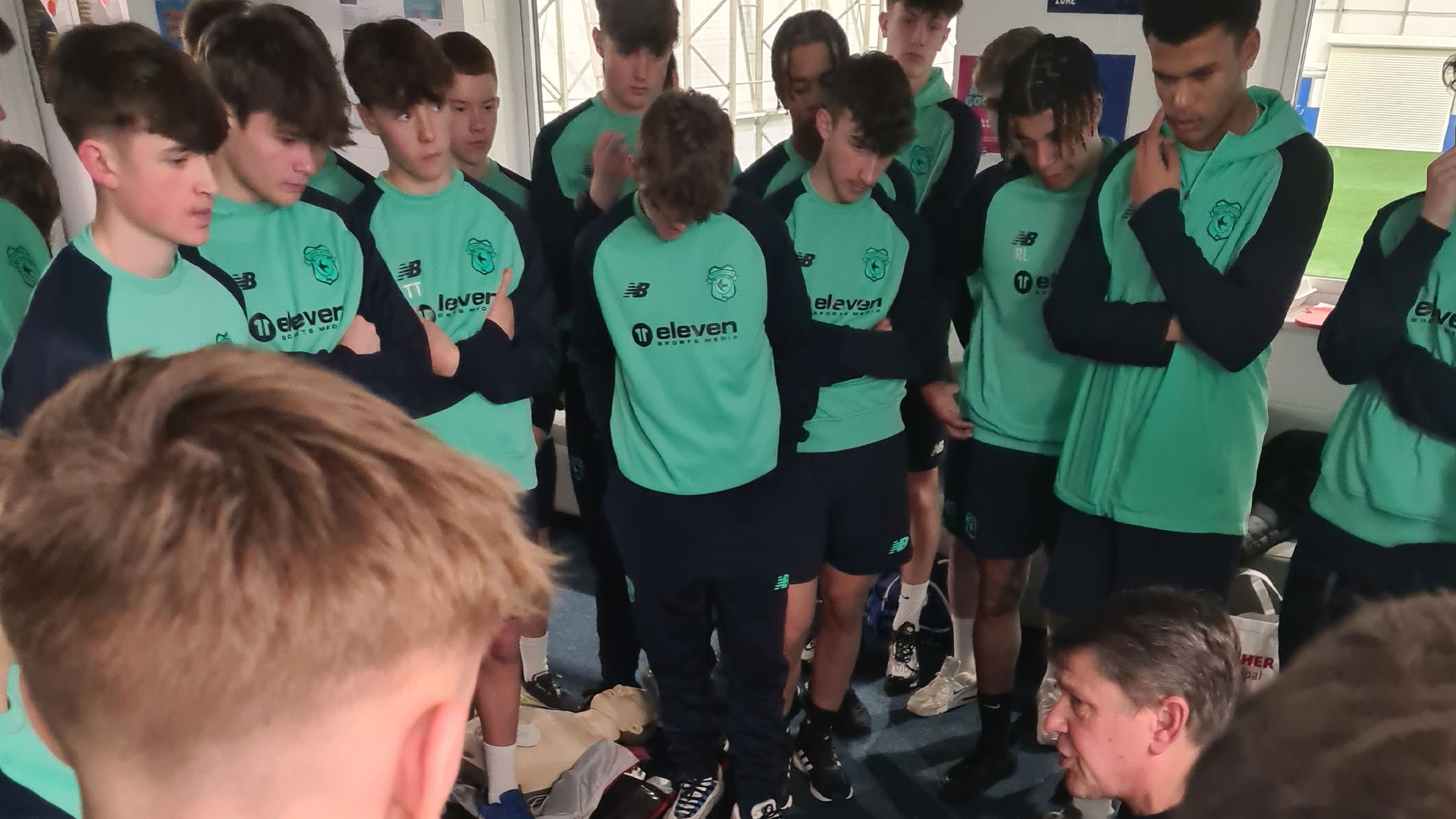 Cardiff City Academy players gain CPR and AED training