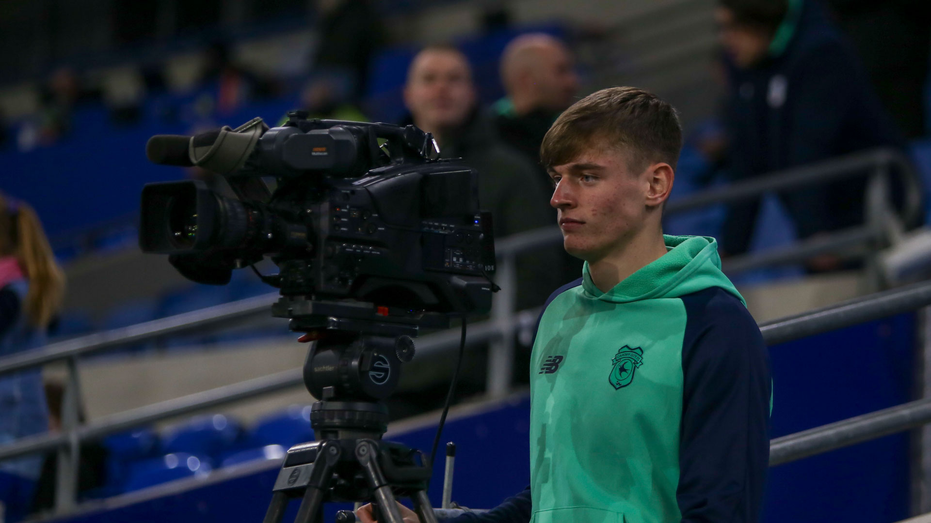 Dylan Lawlor operates a camera