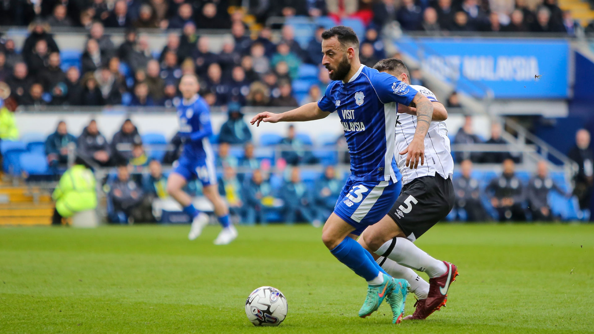 Manolis Siopis in action for Cardiff City