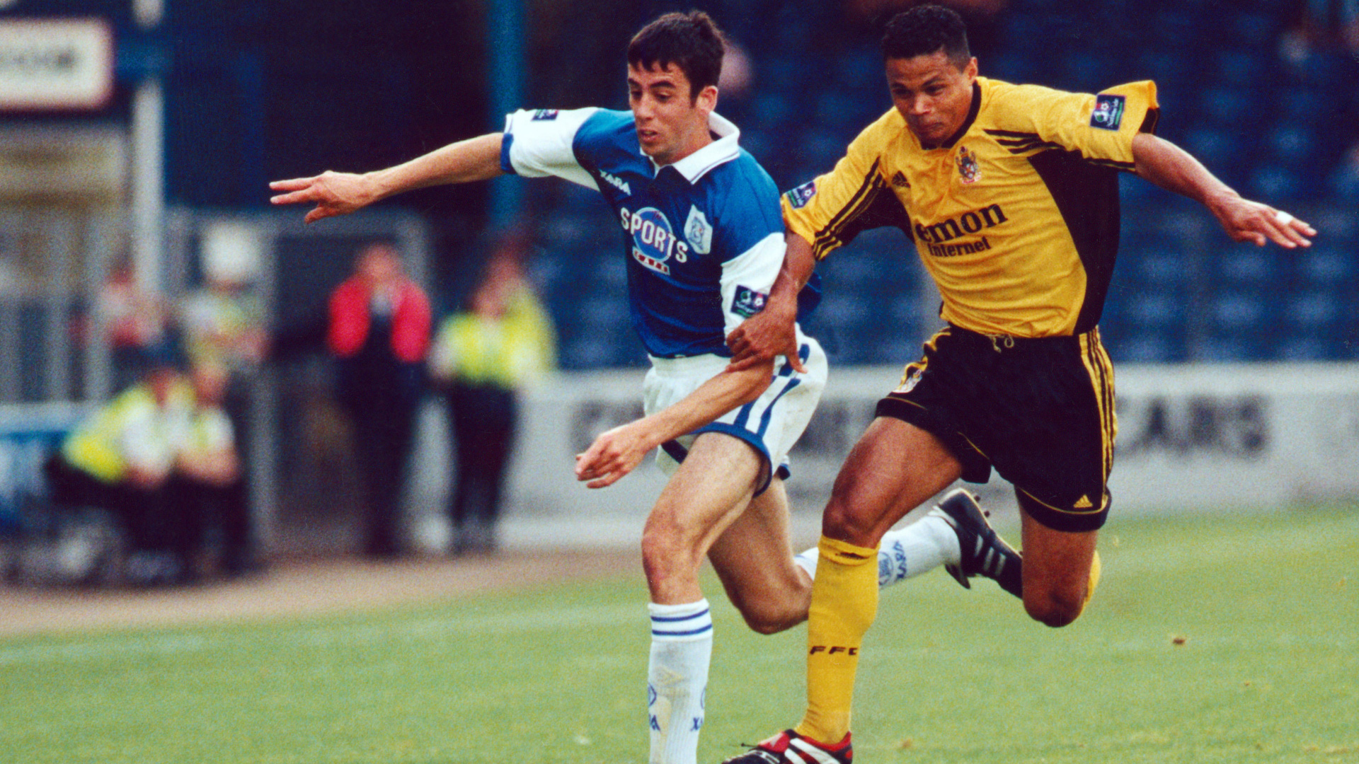 Mark Delaney in action for City...