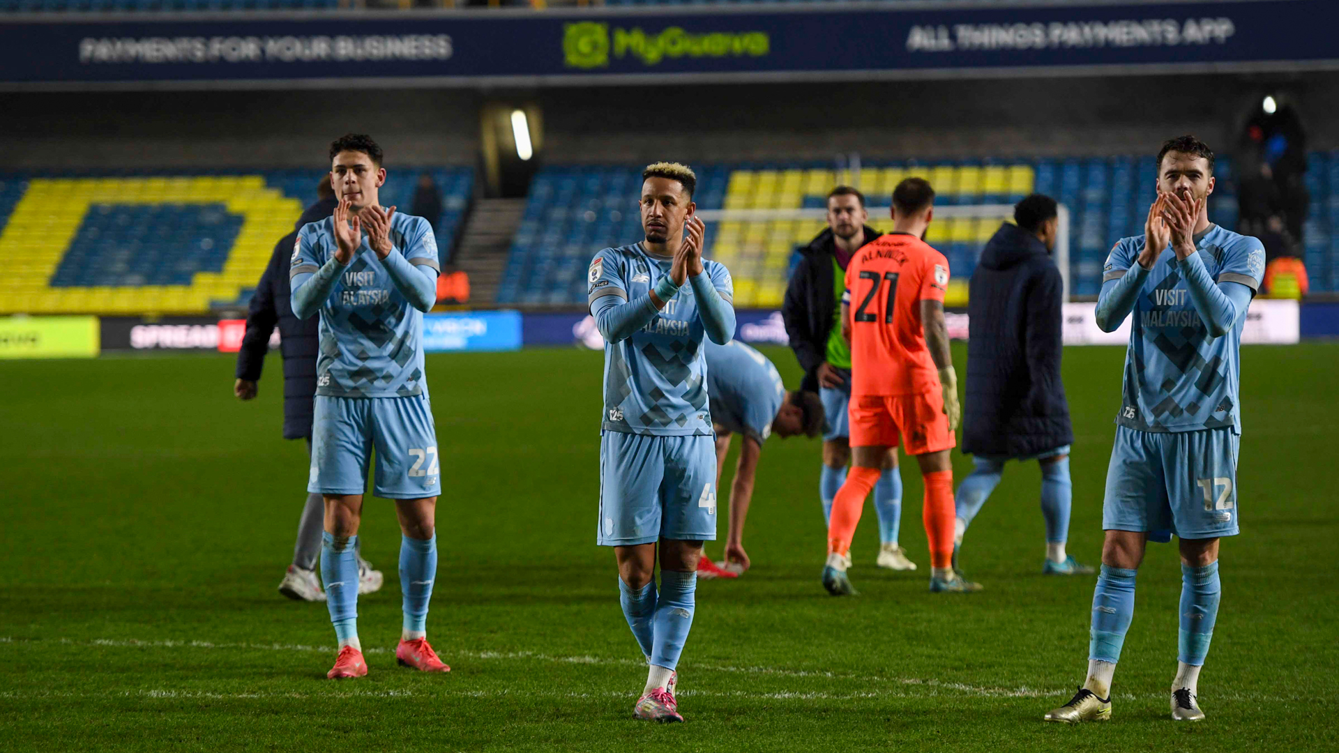 Pictured are: Yousef Salech, Callum Robinson and Calum Chambers...