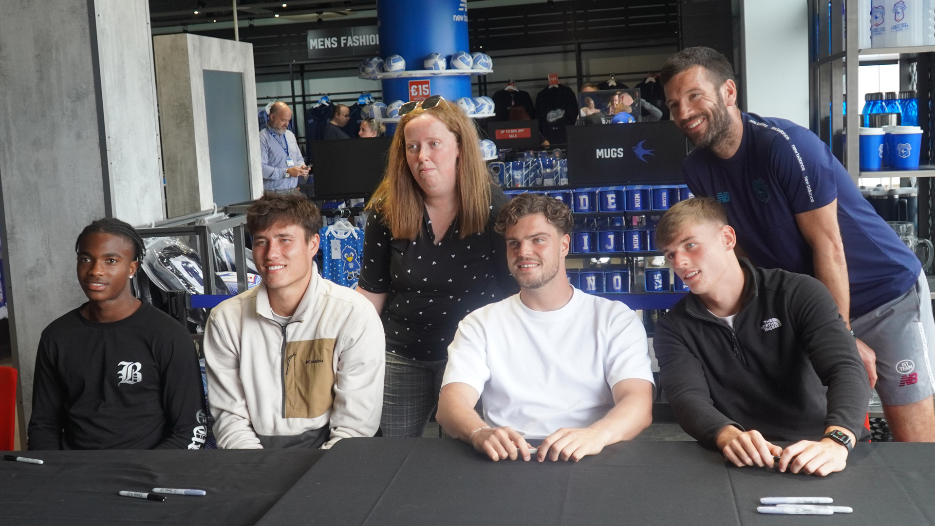 The Bluebirds squad meet the City fans