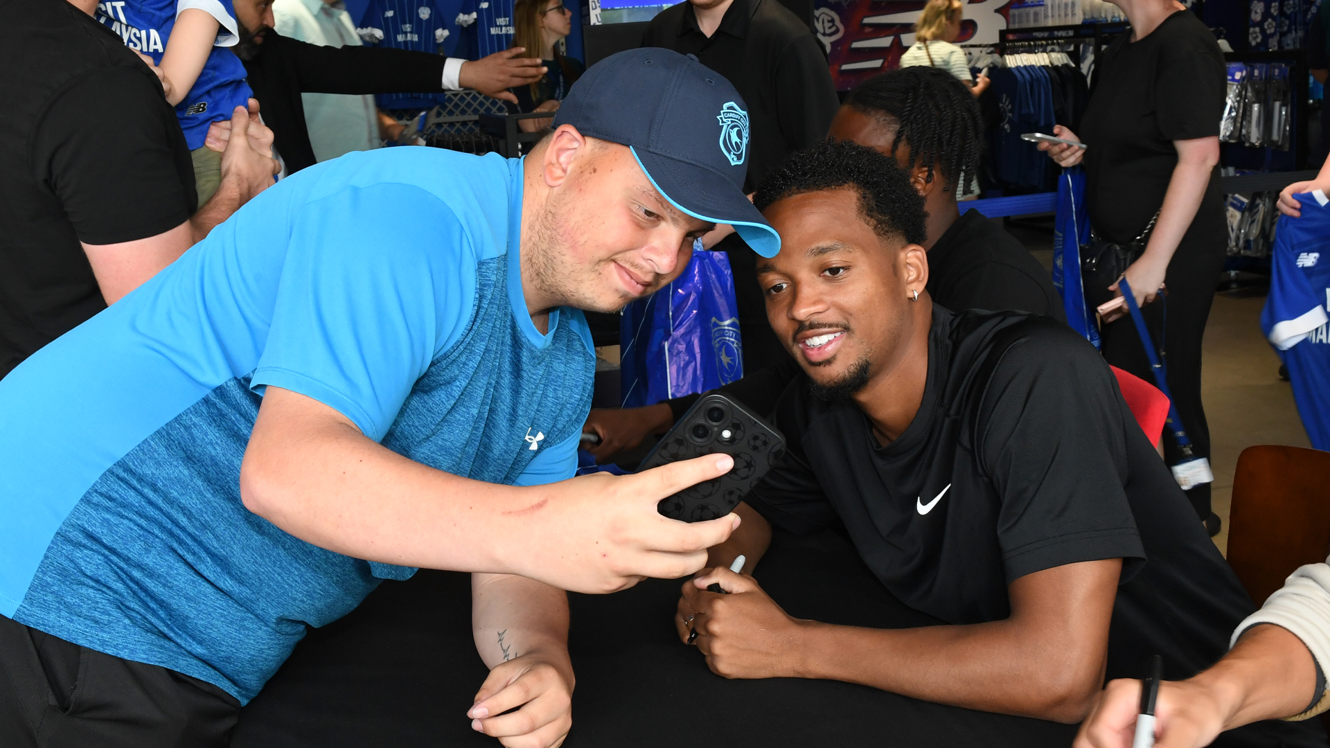 Chris Willock meets the City fans