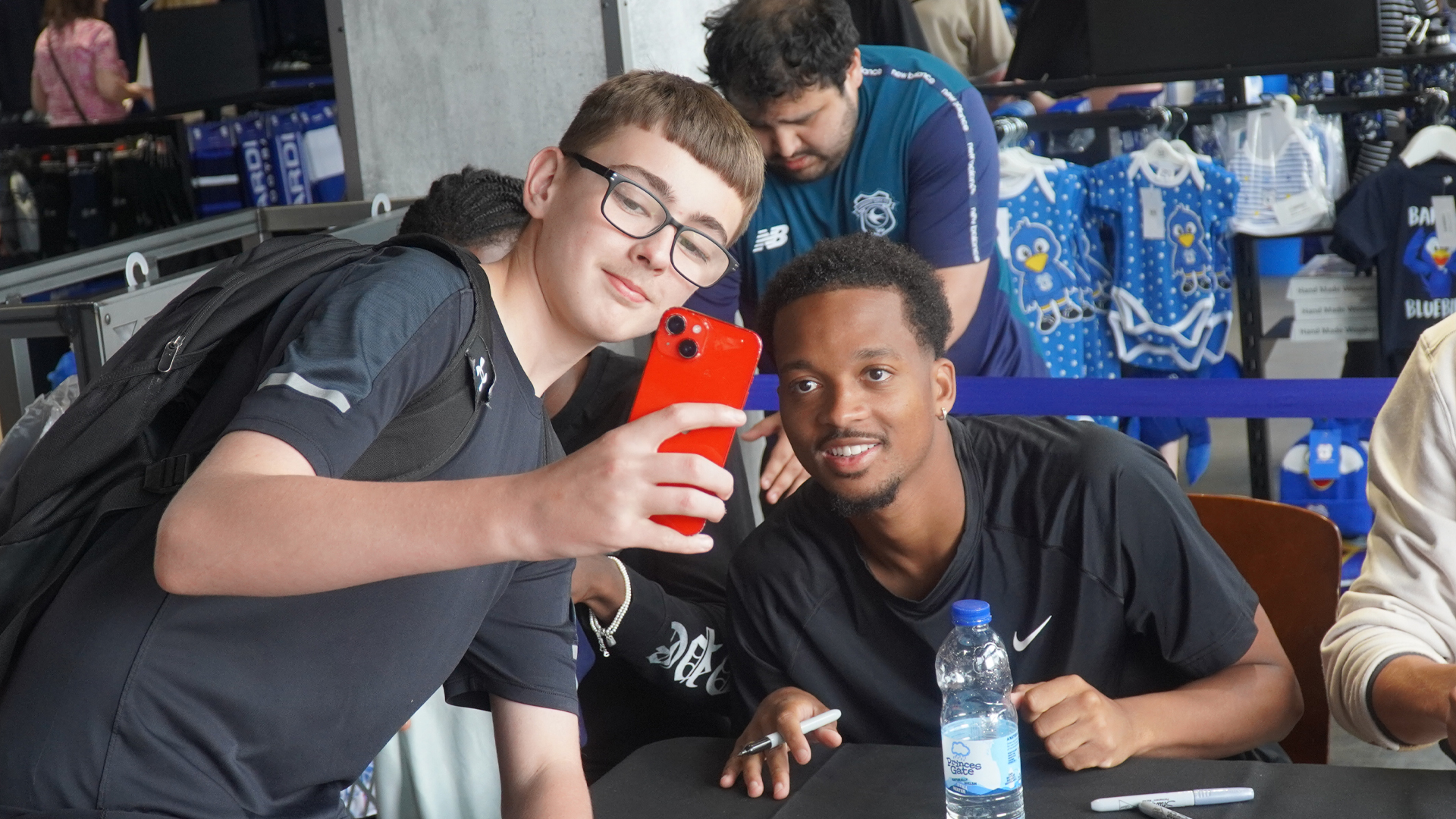 Chris Willock meets the City fans
