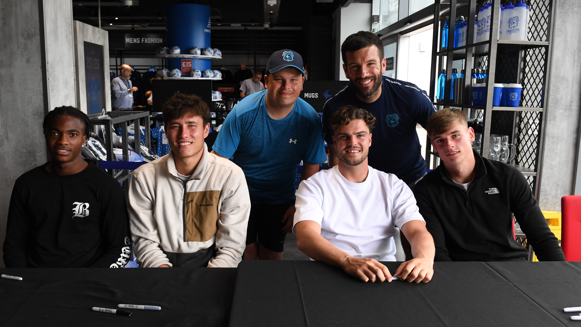 The City squad meets the Bluebirds fans