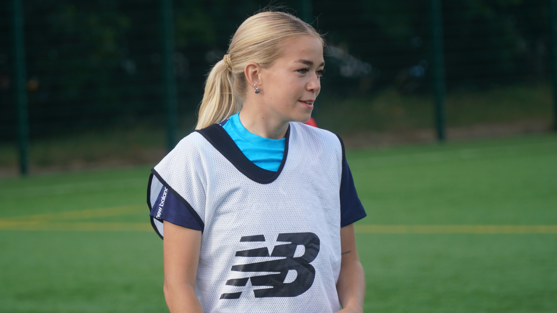 Grace Evans in training for Cardiff City FC Women