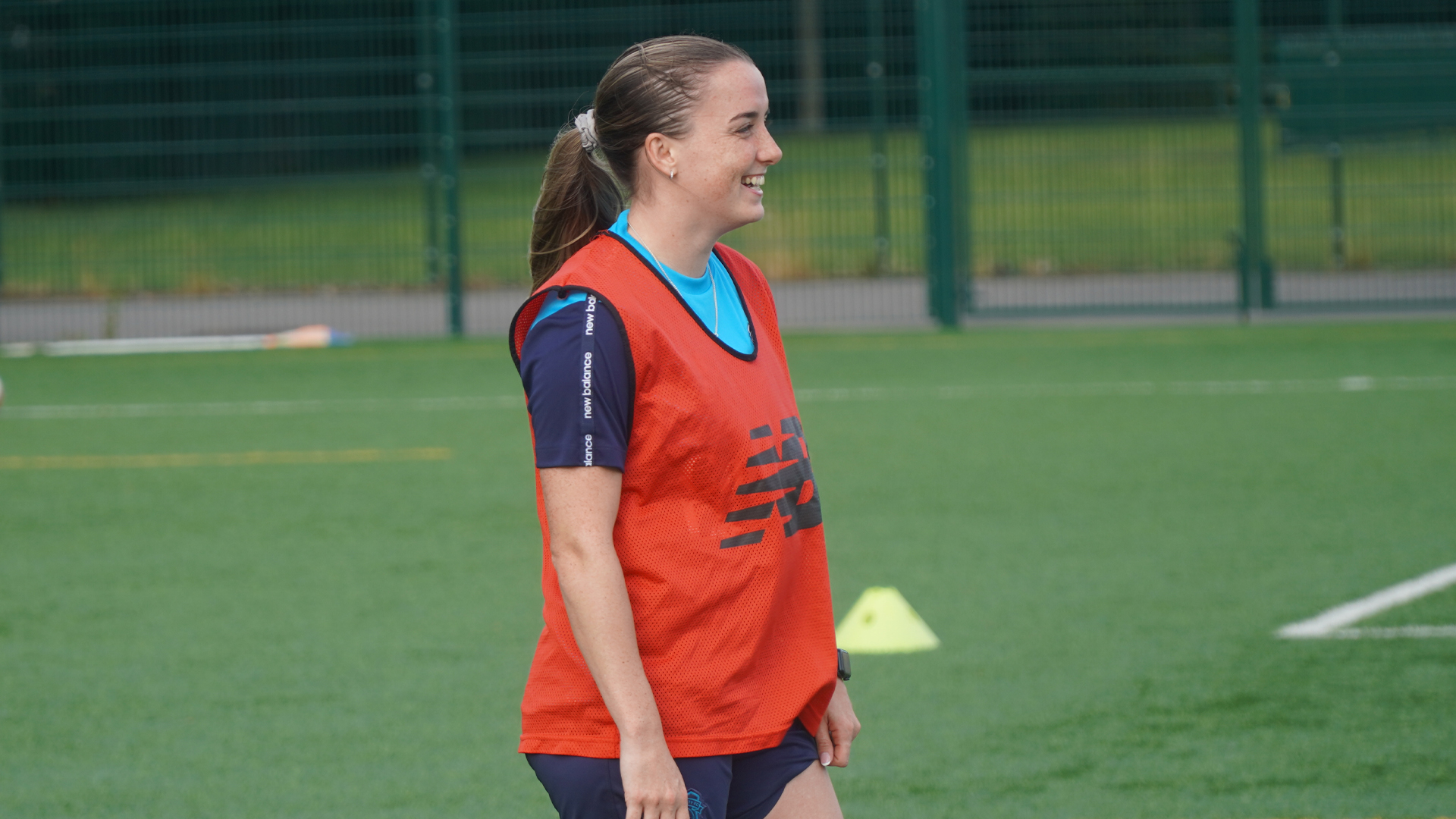 Lisa Owen in training for Cardiff City FC Women