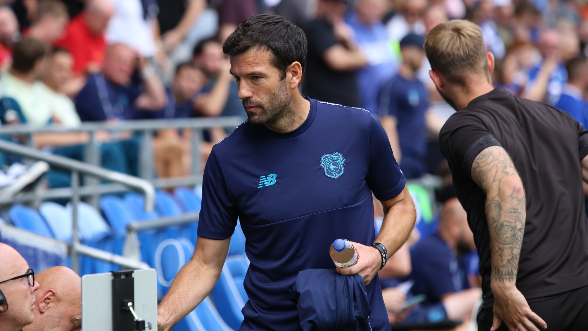 Brian Barry-Murphy in the dugout at Cardiff City Stadium