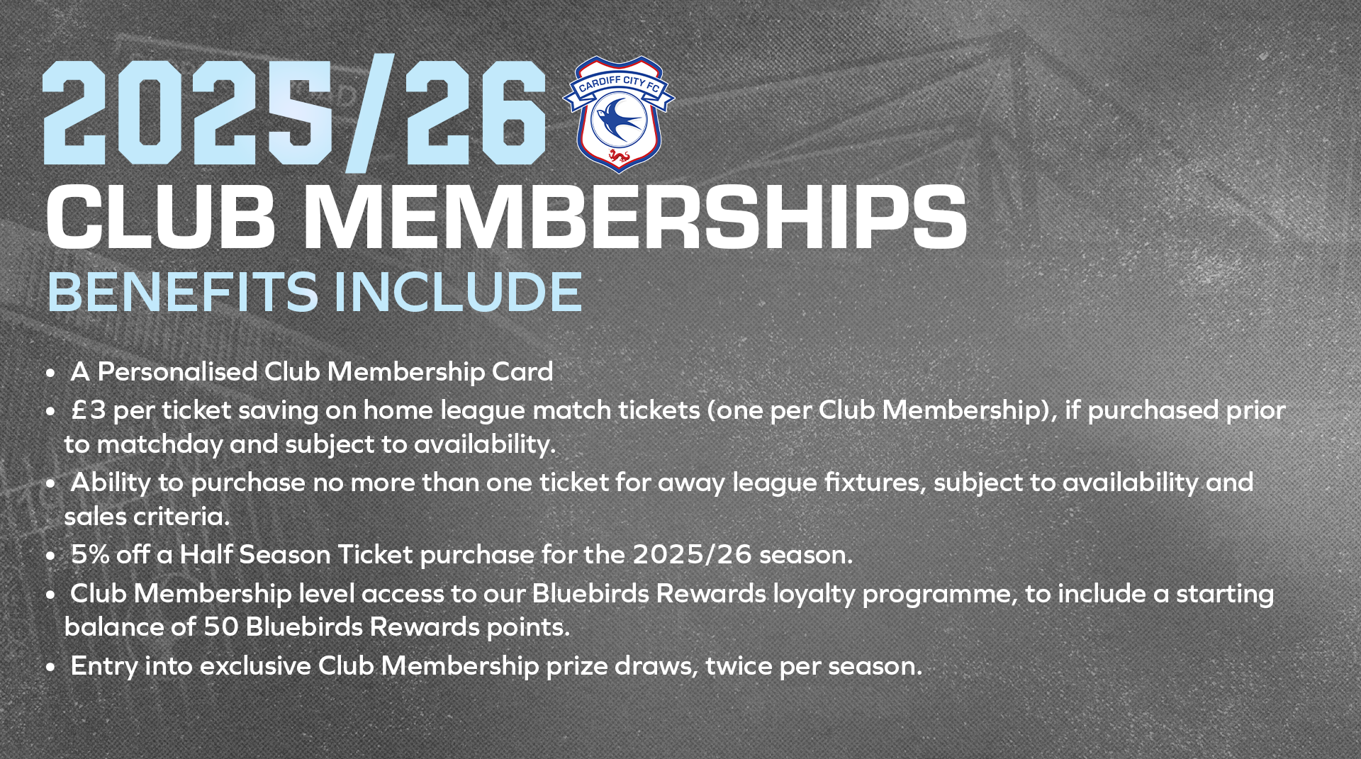 Club Memberships 2025/26