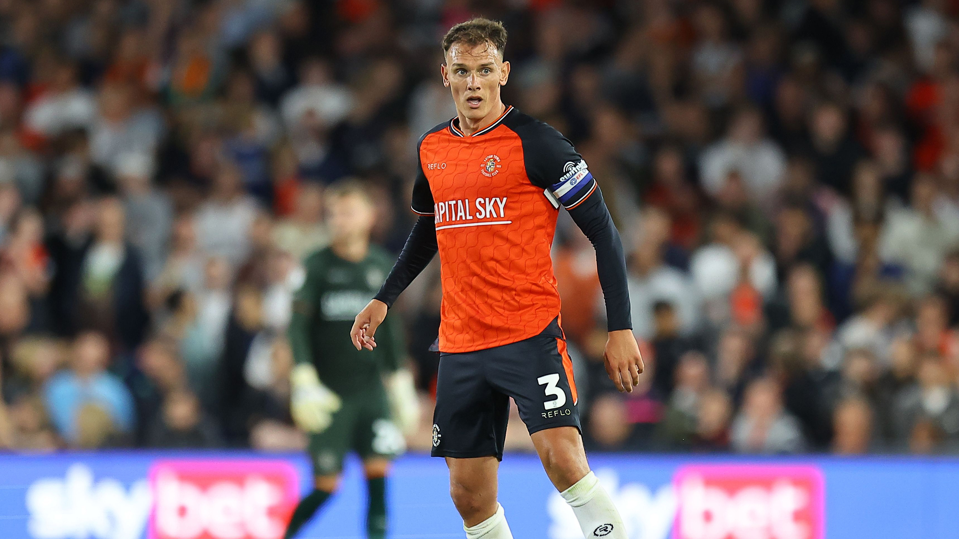 Kal Naismith, captain of Luton Town...