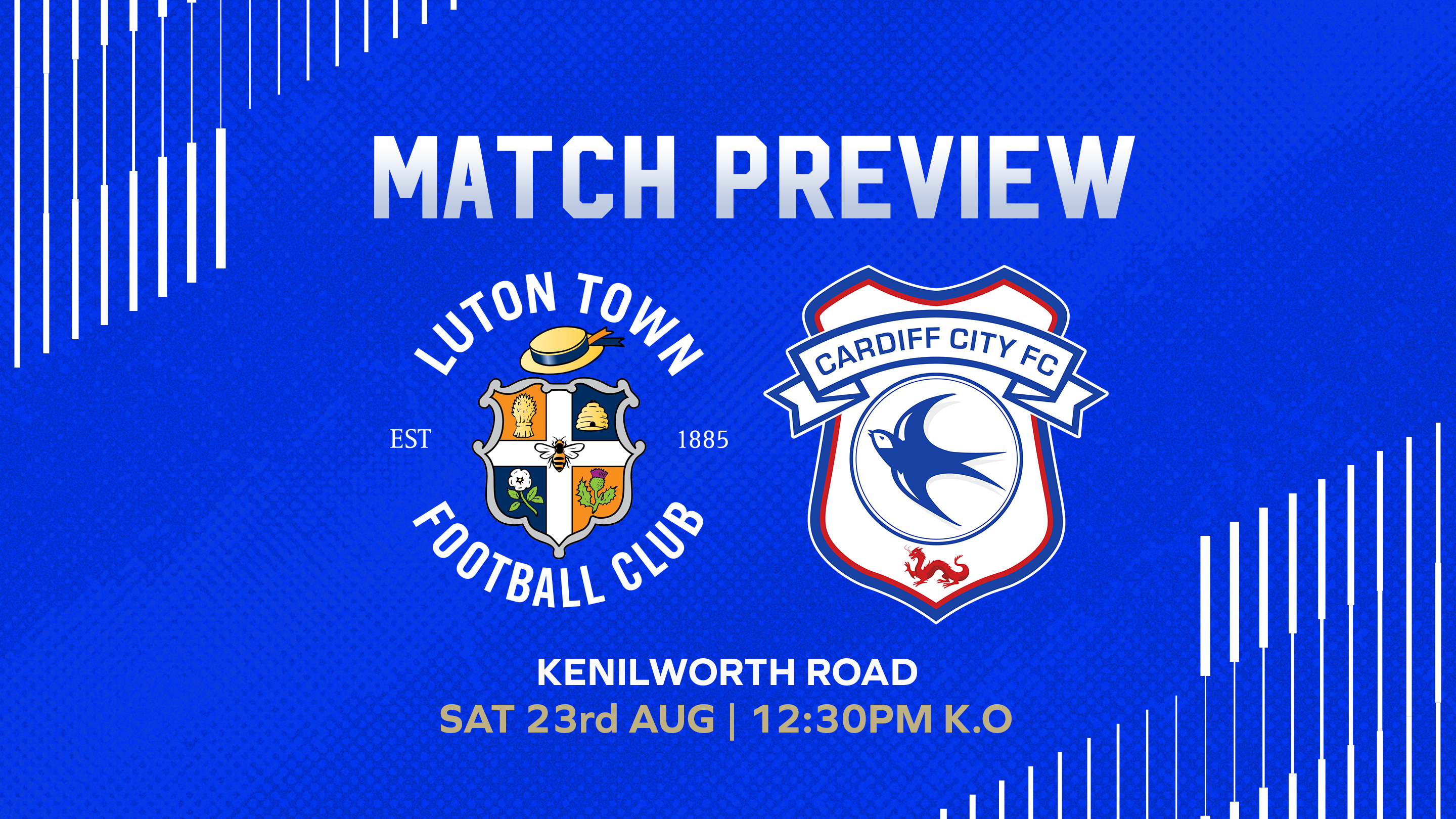 The Bluebirds head to Kenilworth Road this weekend...