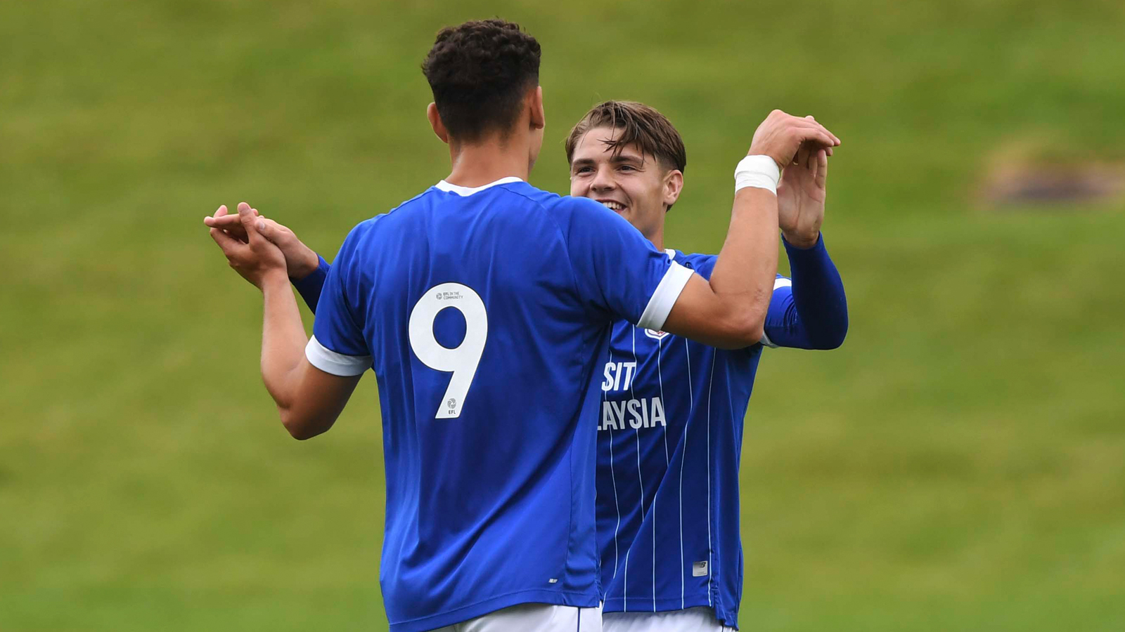 Yousef Salech wearing the number 9 shirt...