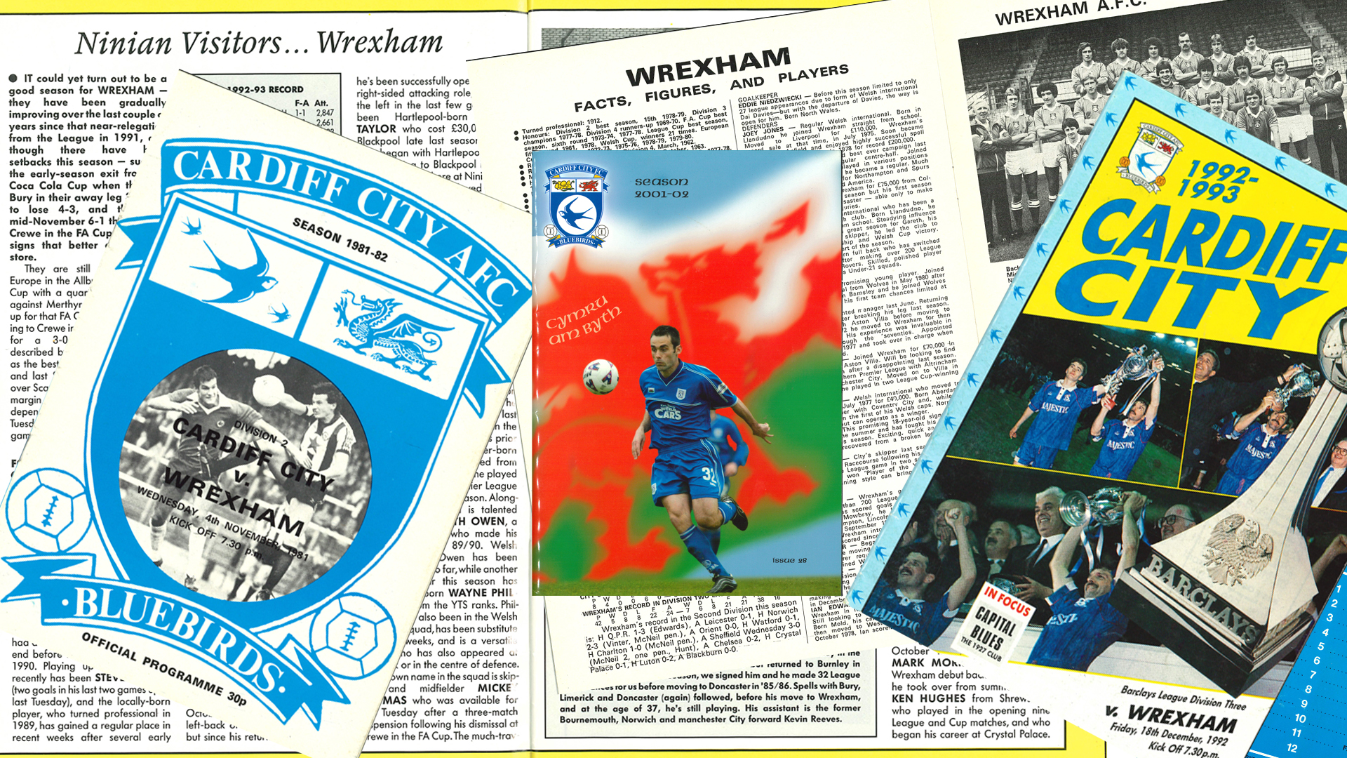 Programme memories of games gone by between the Bluebirds and the Red Dragons.