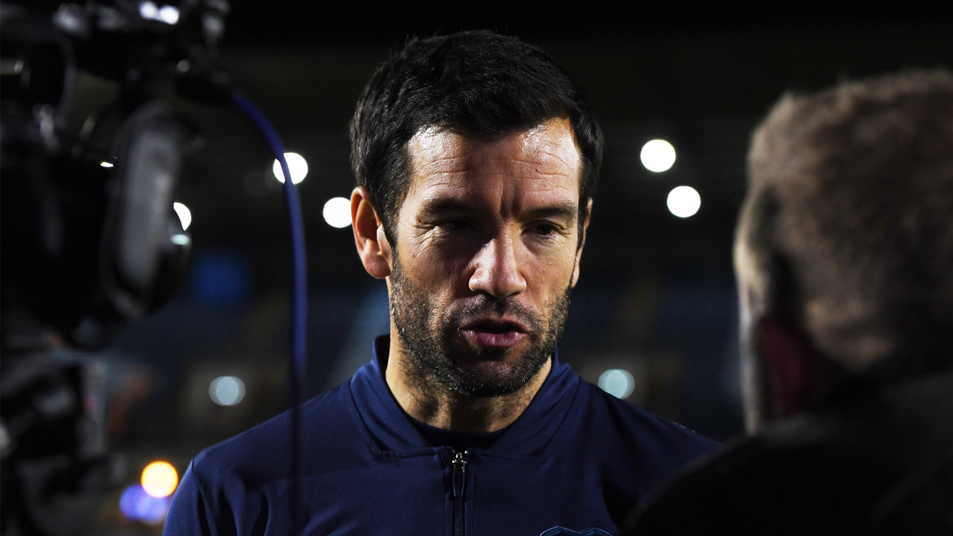 BBM chats with the press post match at Wycombe Wanderers.