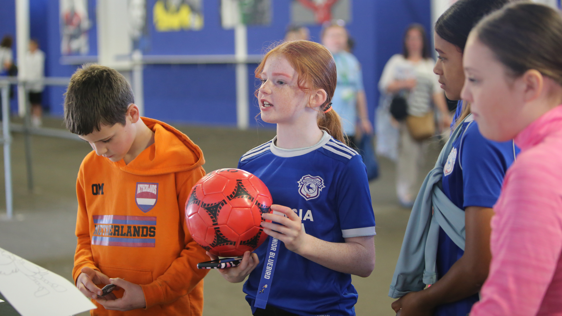City fans in the concourse